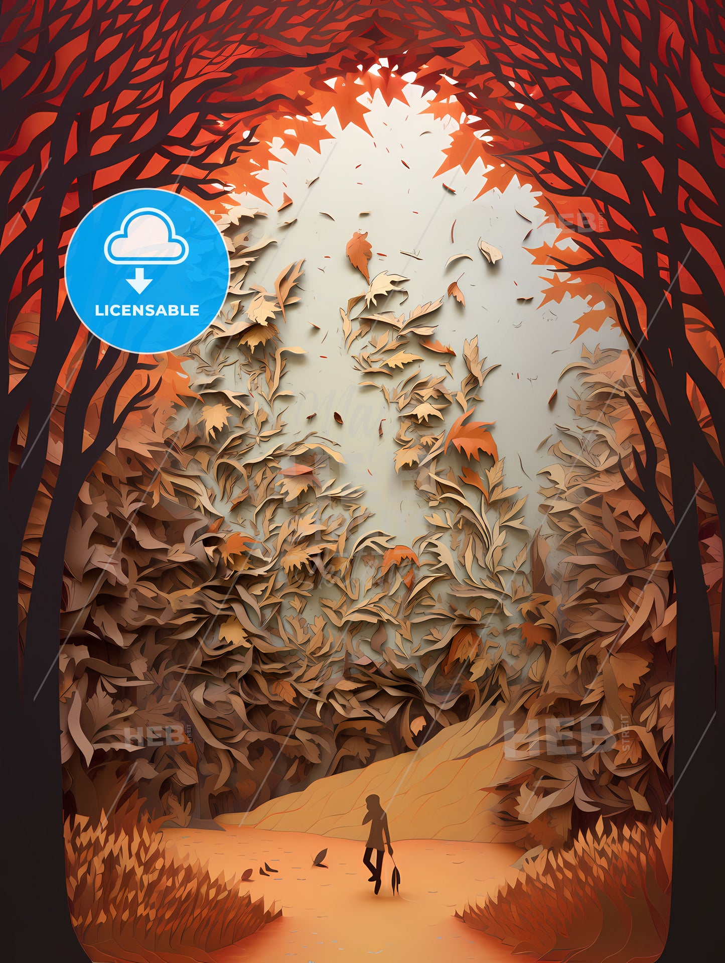 Autumn Walk - A Person Walking Through A Forest