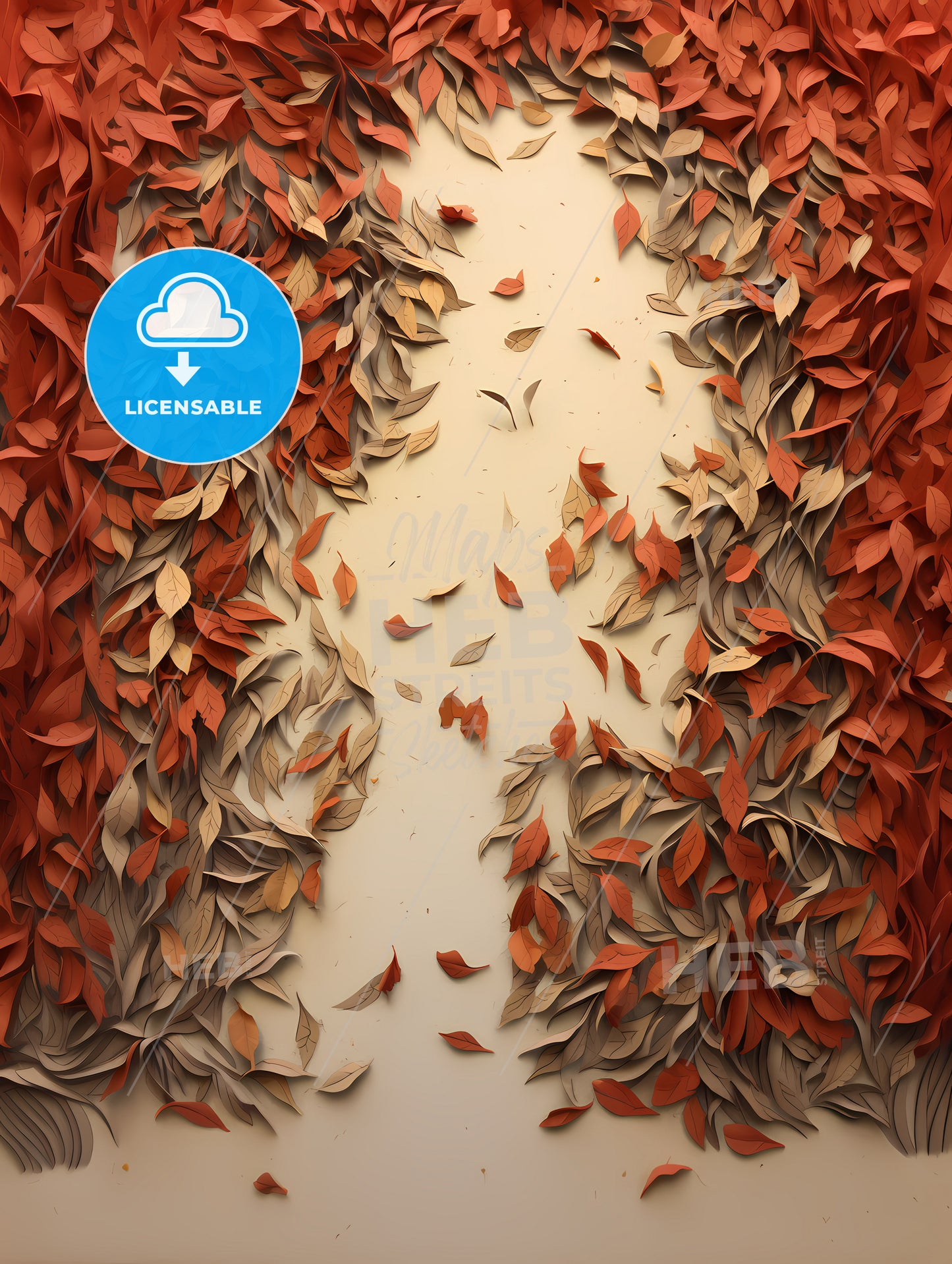 A Pile Of Leaves On A White Surface