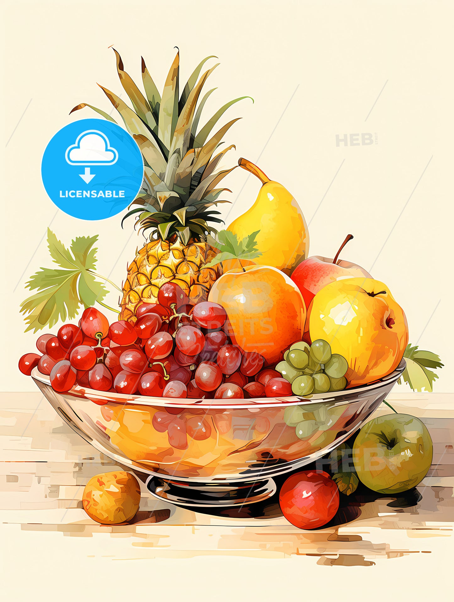 Still Life - A Bowl Of Fruit On A Table