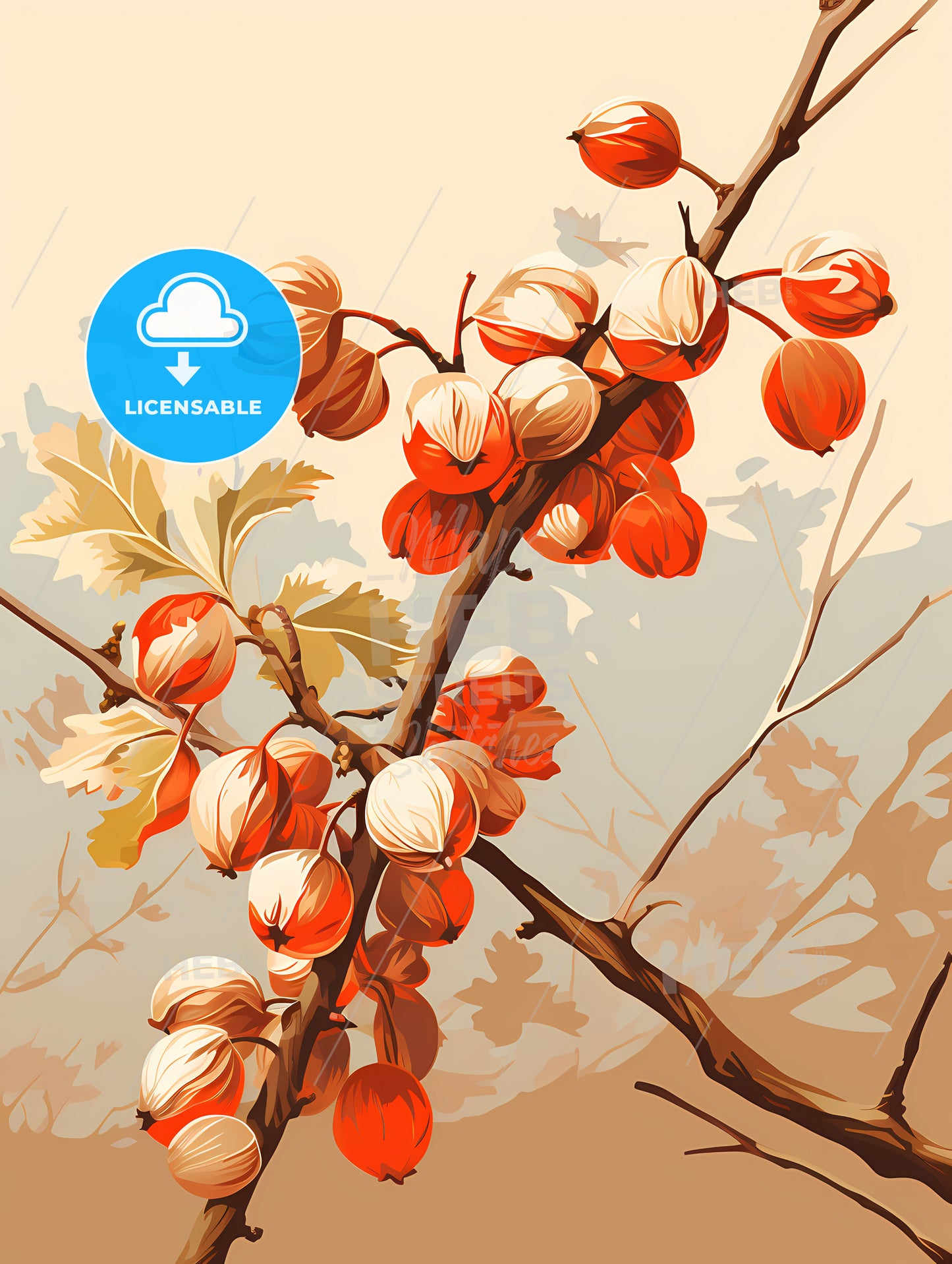 A Branch With Fruit On It