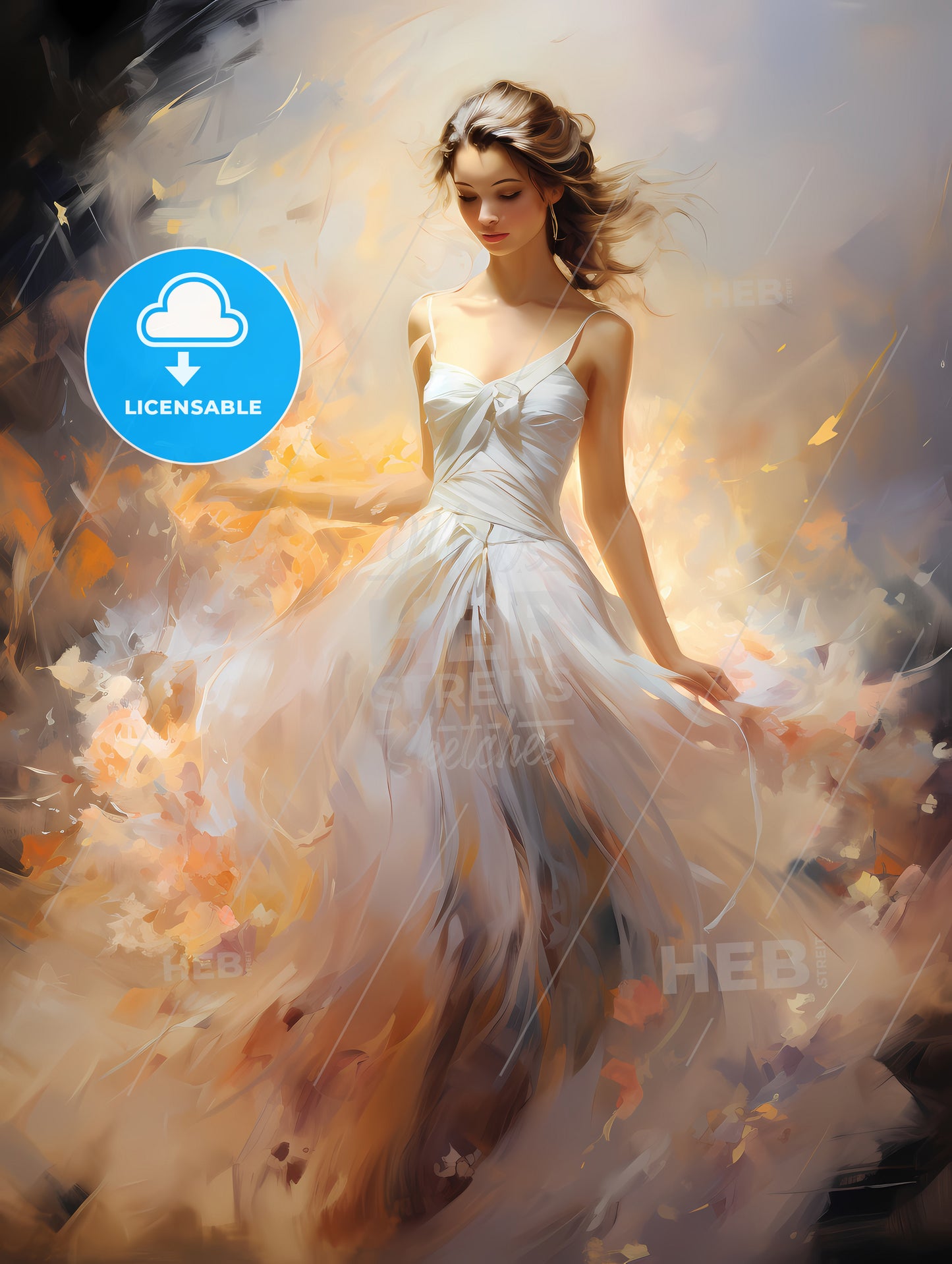 Feelings - A Woman In A White Dress