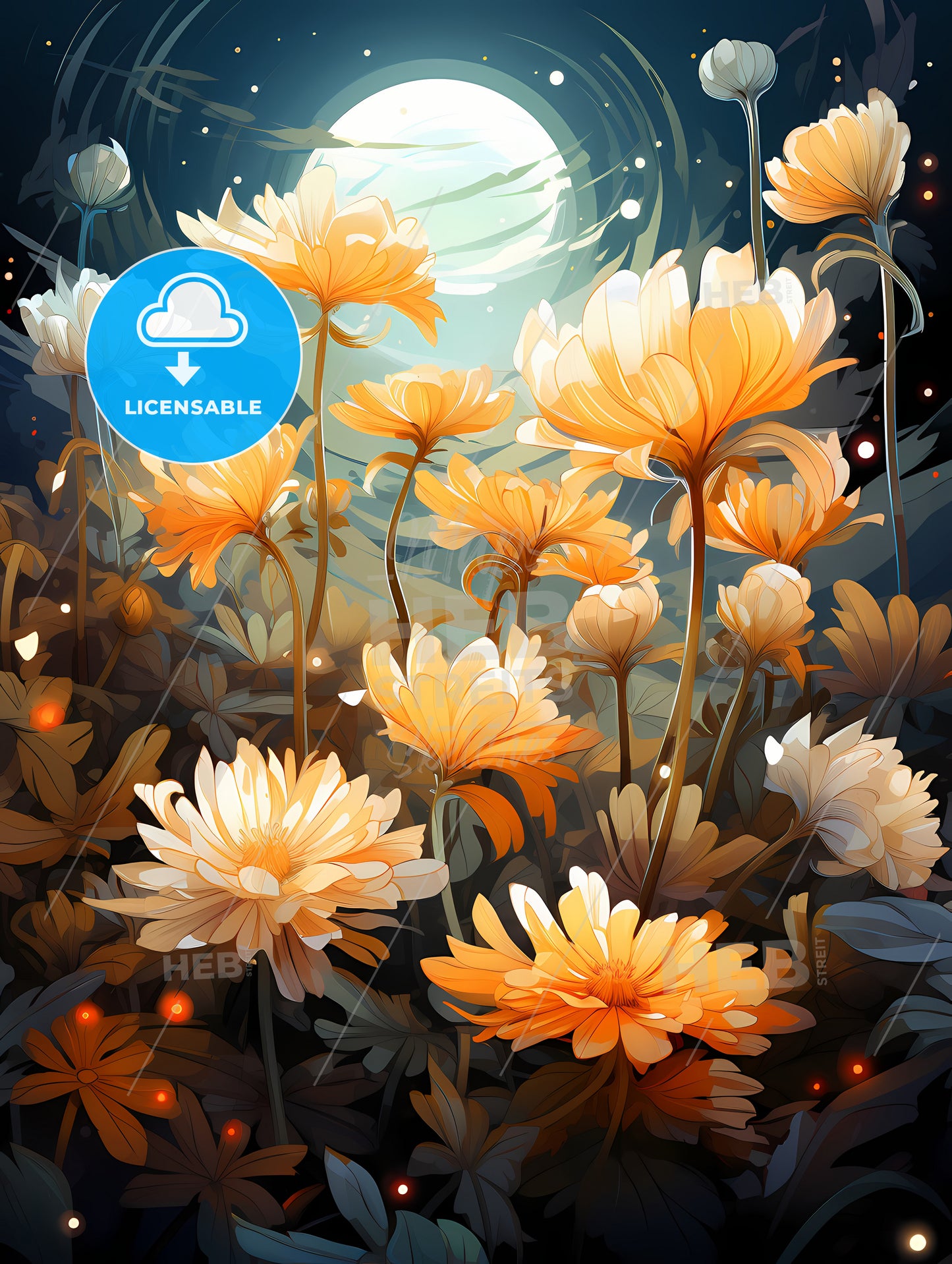 A Digital Art Of Flowers