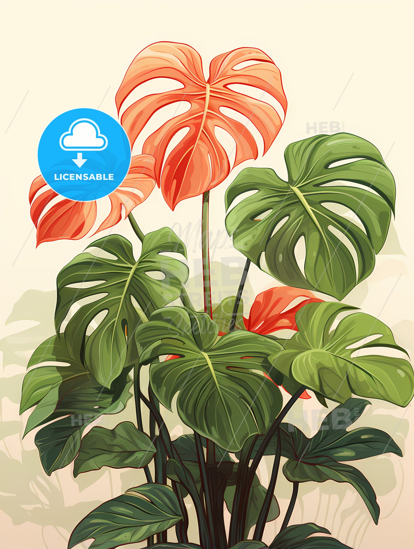 Boho - A Plant With Large Leaves