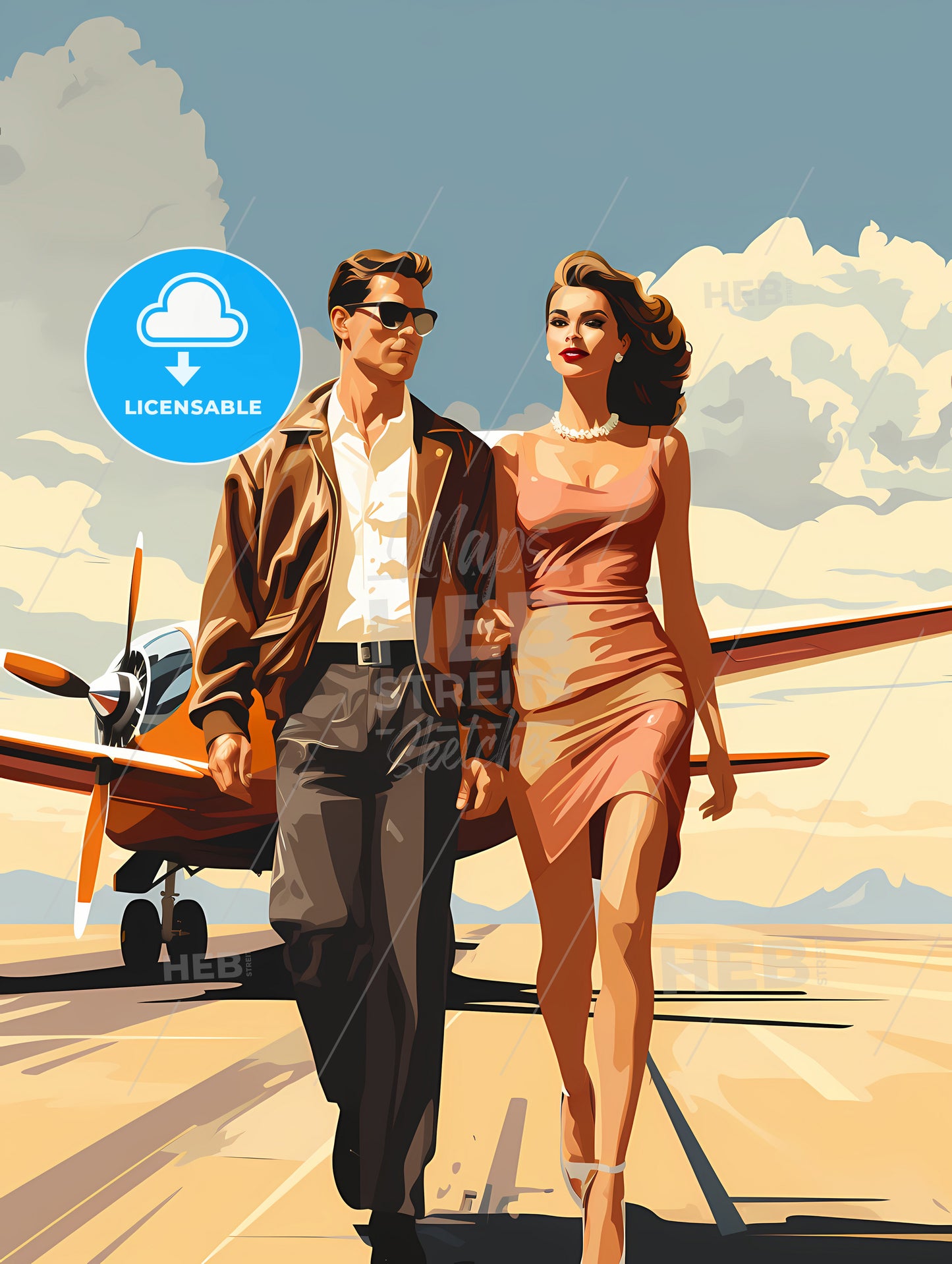 Fashion - A Man And Woman Walking On A Runway