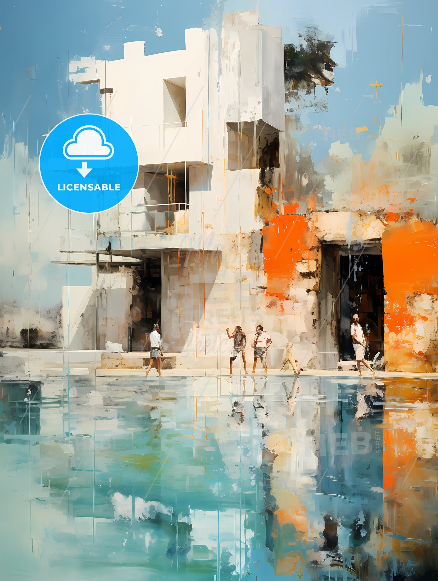 Urbanism - A Group Of People Walking Near A Building