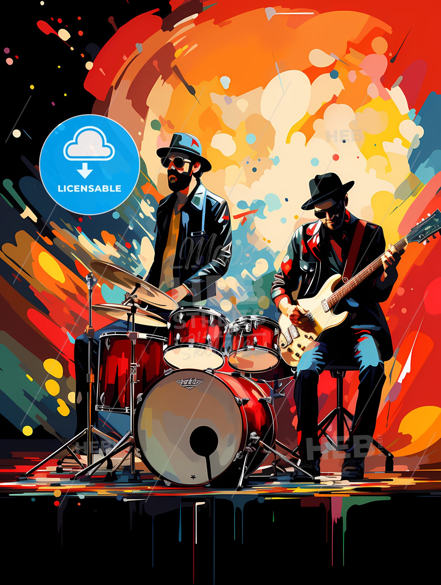 A Group Of Men Playing Instruments