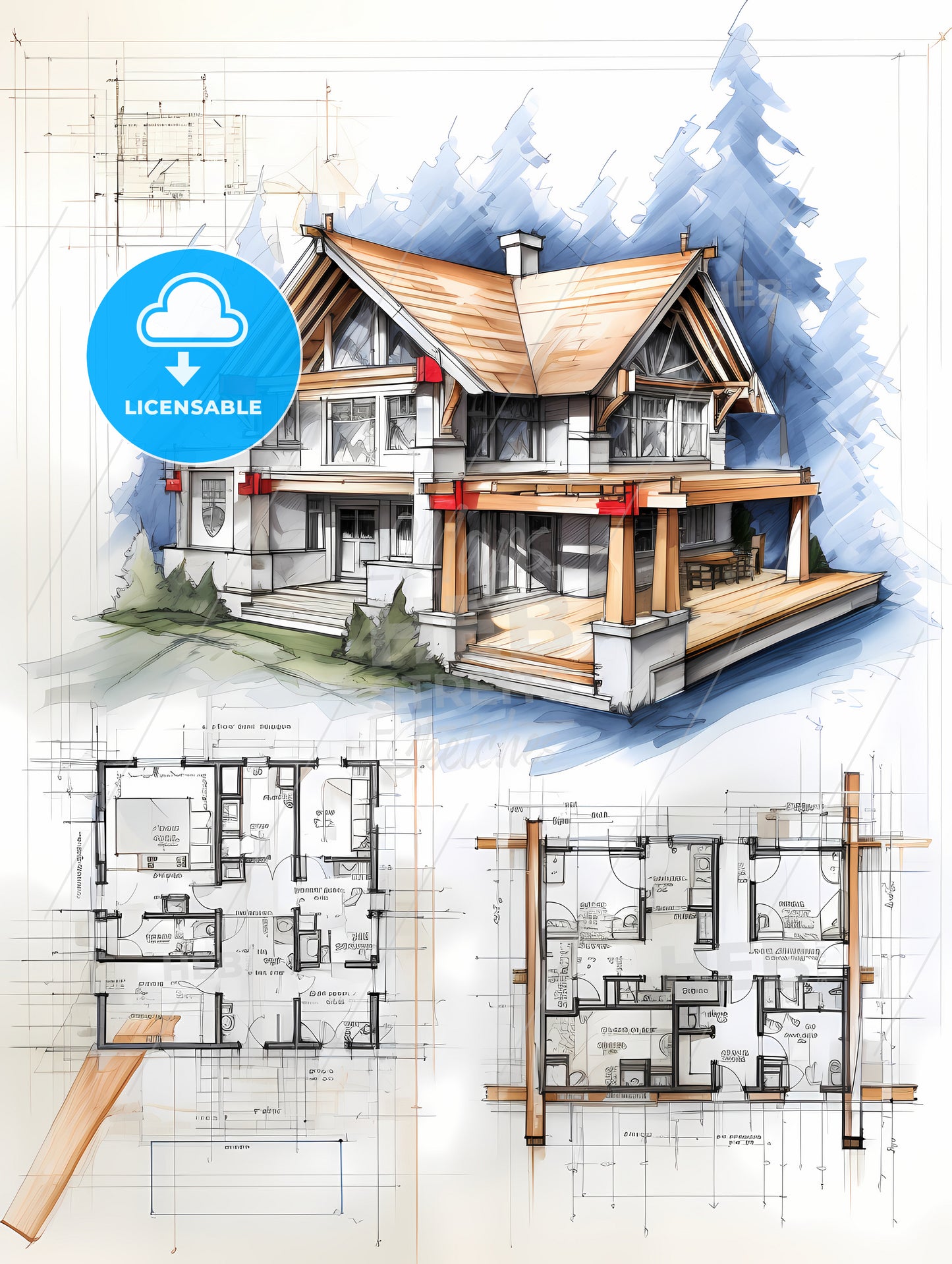The Draft - A Drawing Of A House