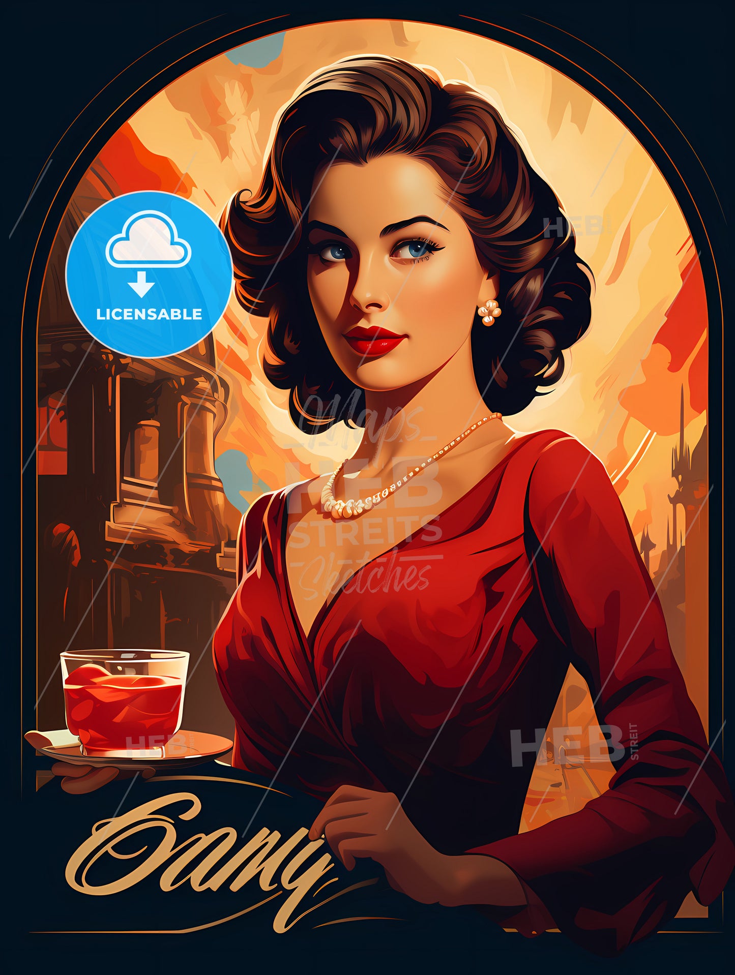 A Woman Holding A Drink