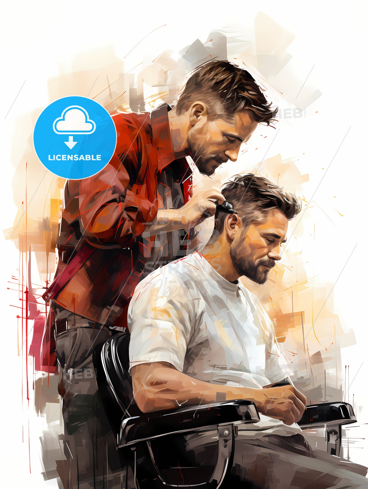 Barber Shop - A Man Cutting A Man'S Hair