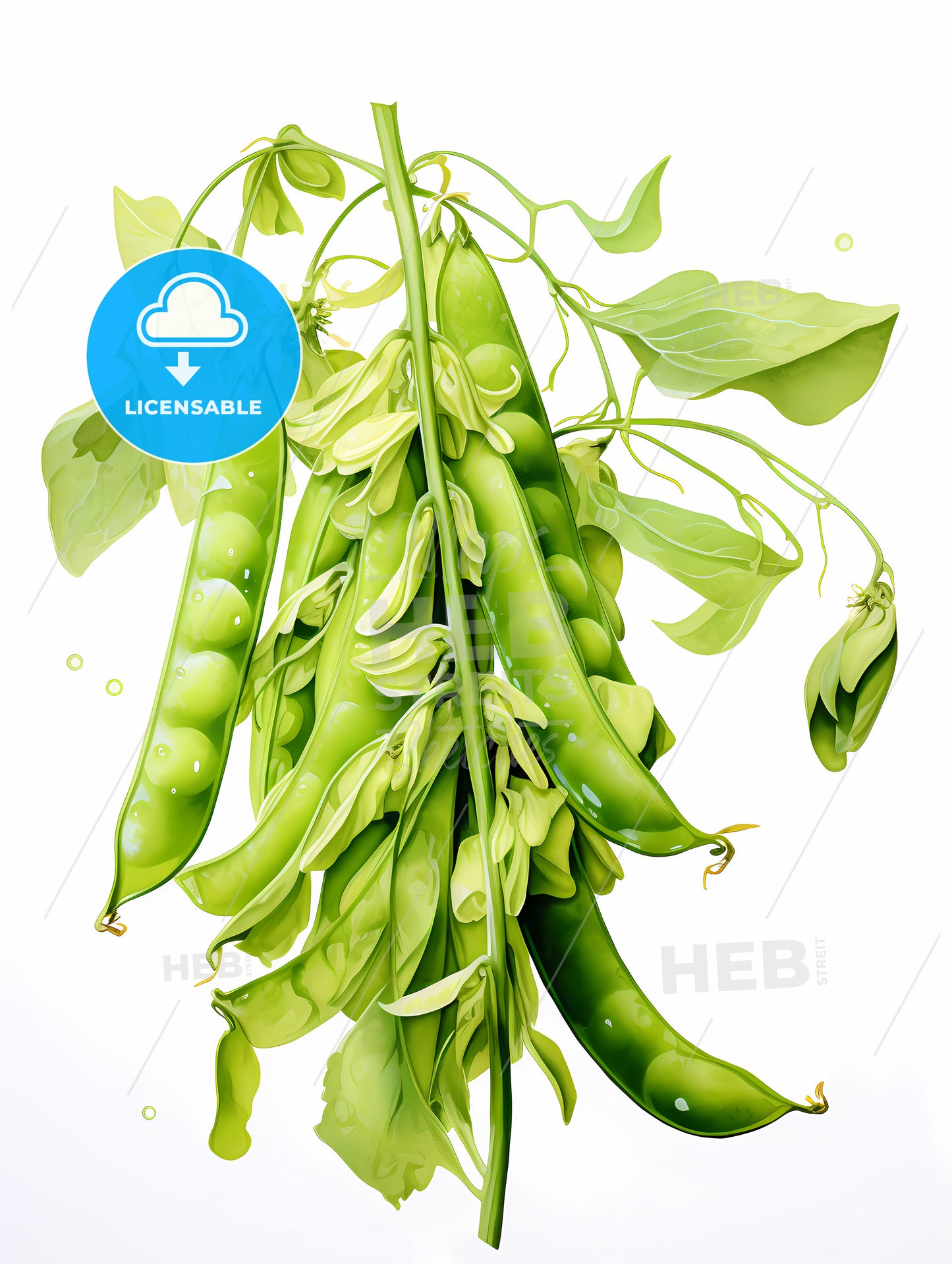 Peas - A Green Pea Plant With Pods
