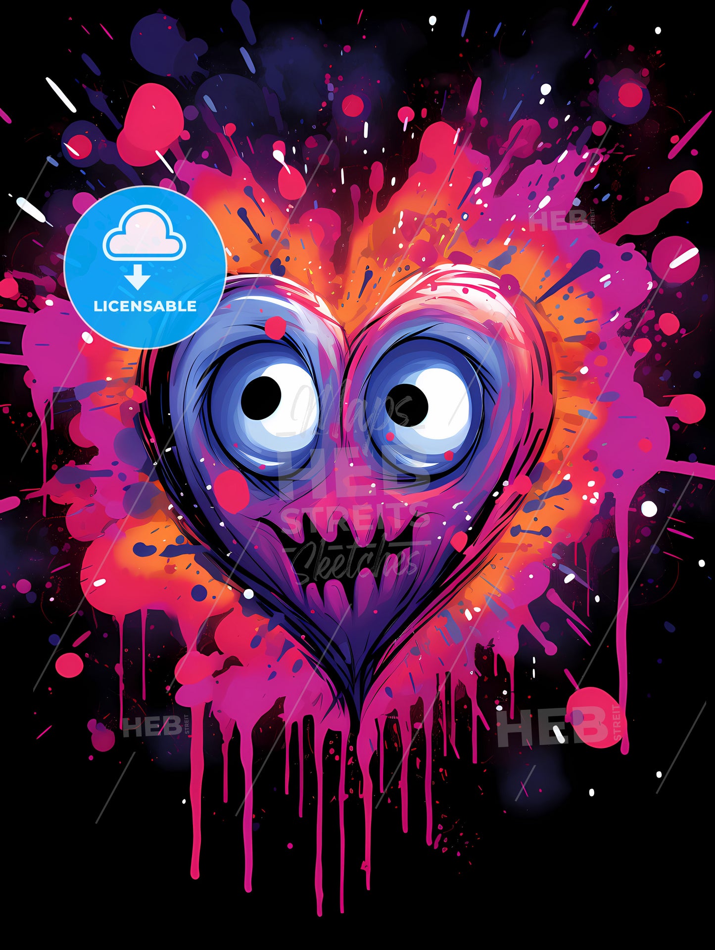 Love - A Heart With Eyes And Mouth