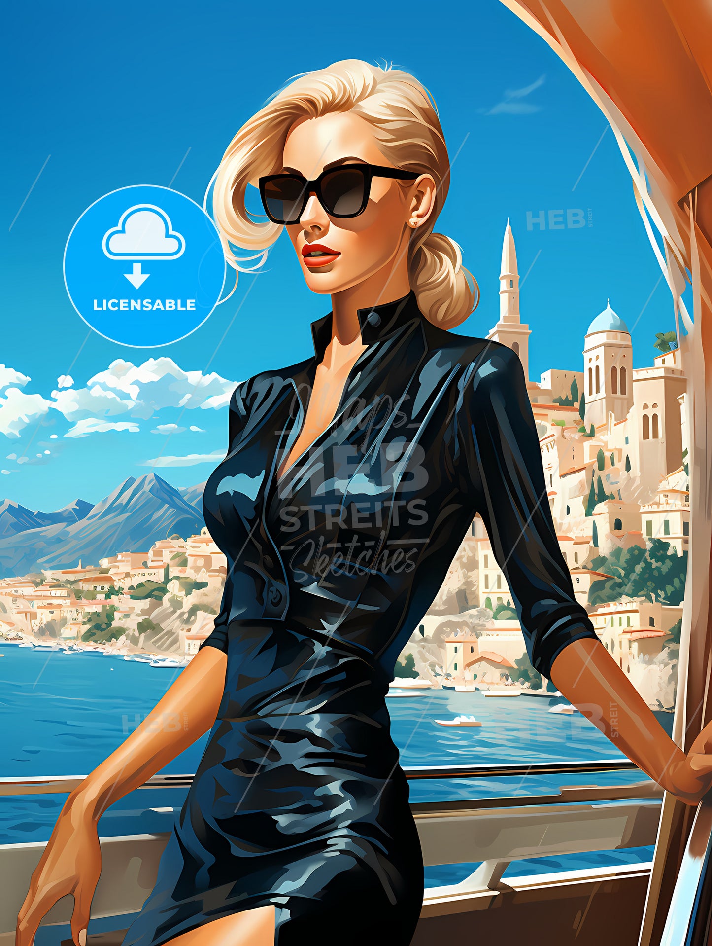 Travel Fashion - A Woman In A Black Dress