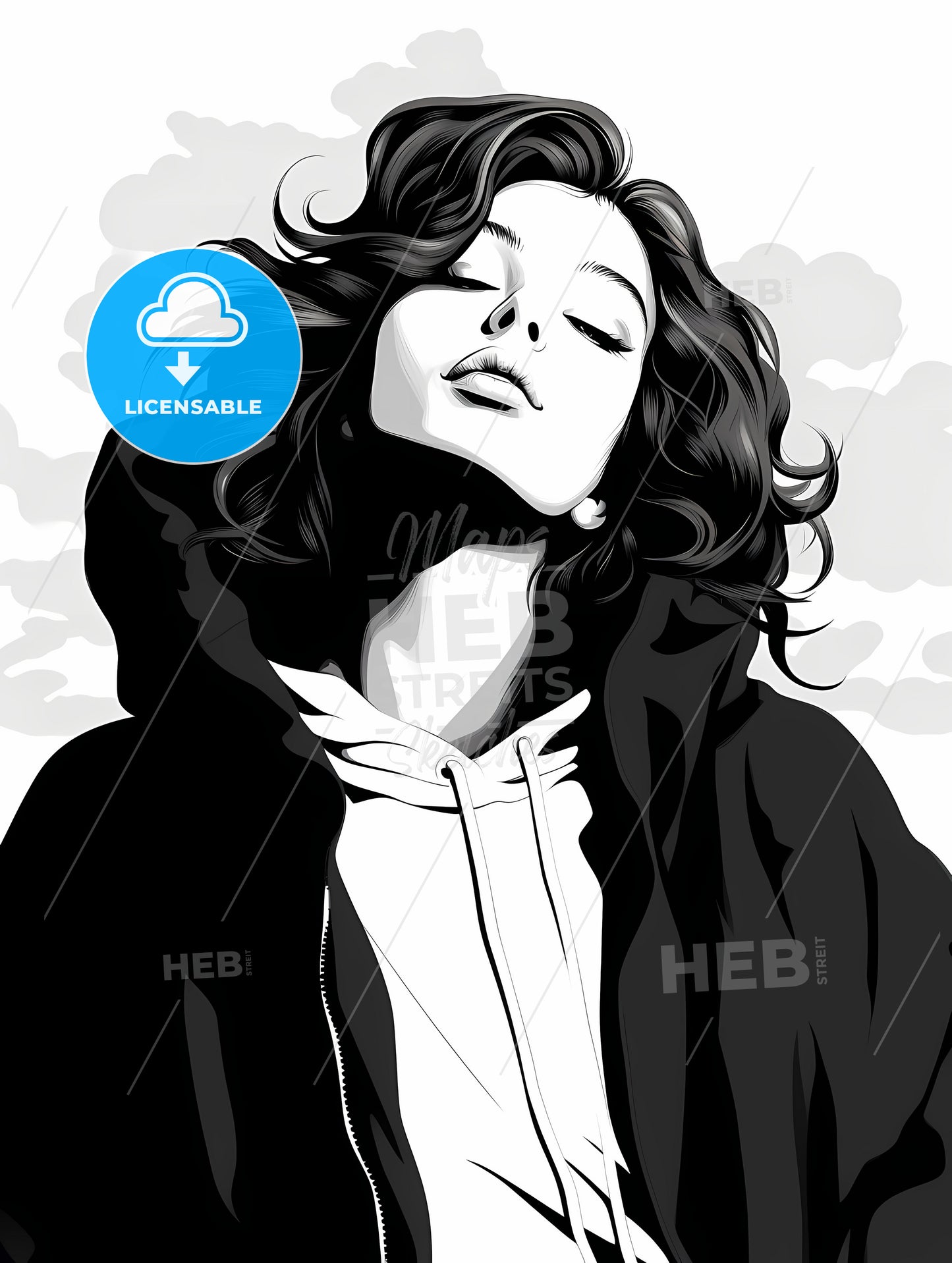 A Woman With Her Eyes Closed