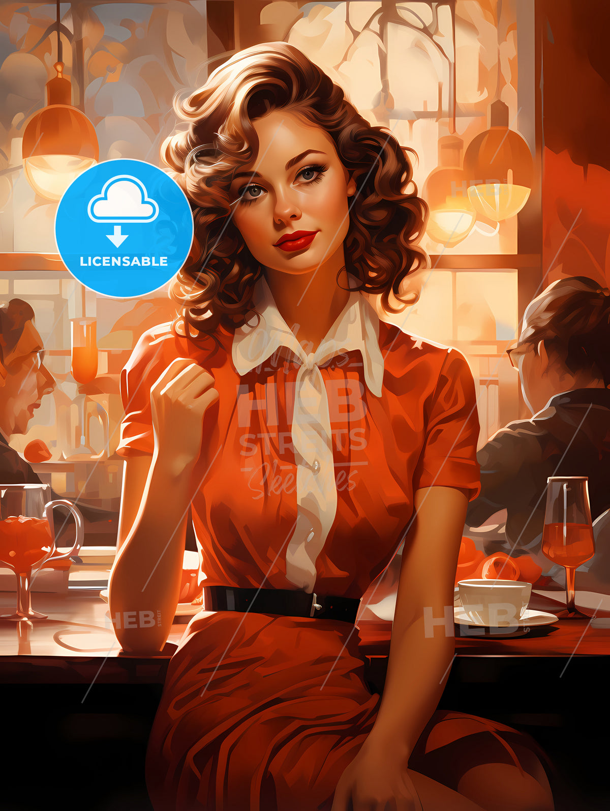 A Woman Sitting At A Table