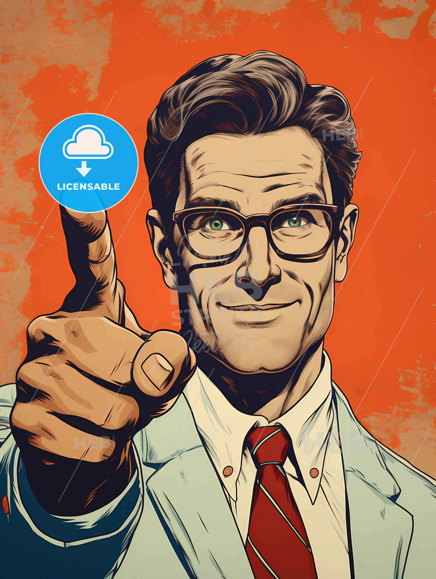 Vintage Advertising - A Man Pointing His Finger