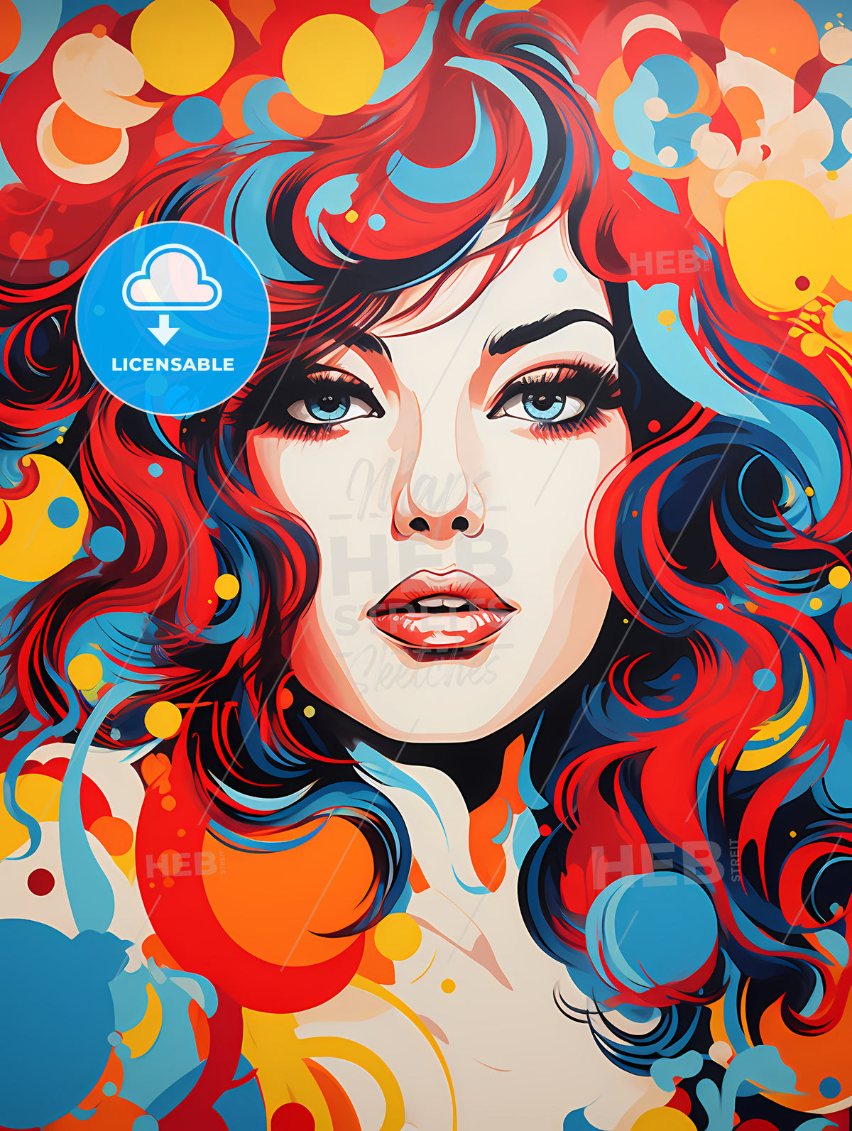 Styling - A Woman With Colorful Hair