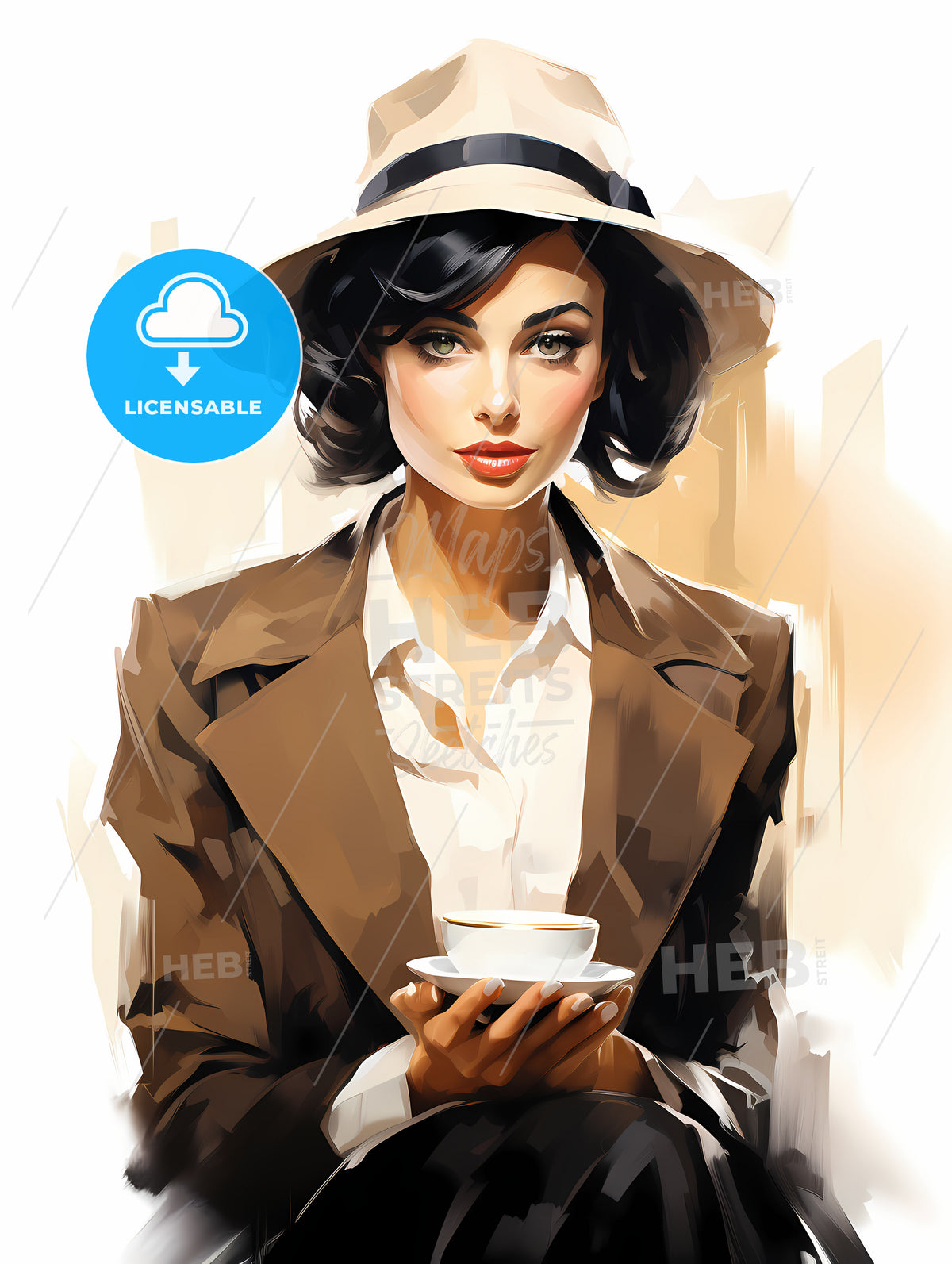 A Woman Holding A Cup