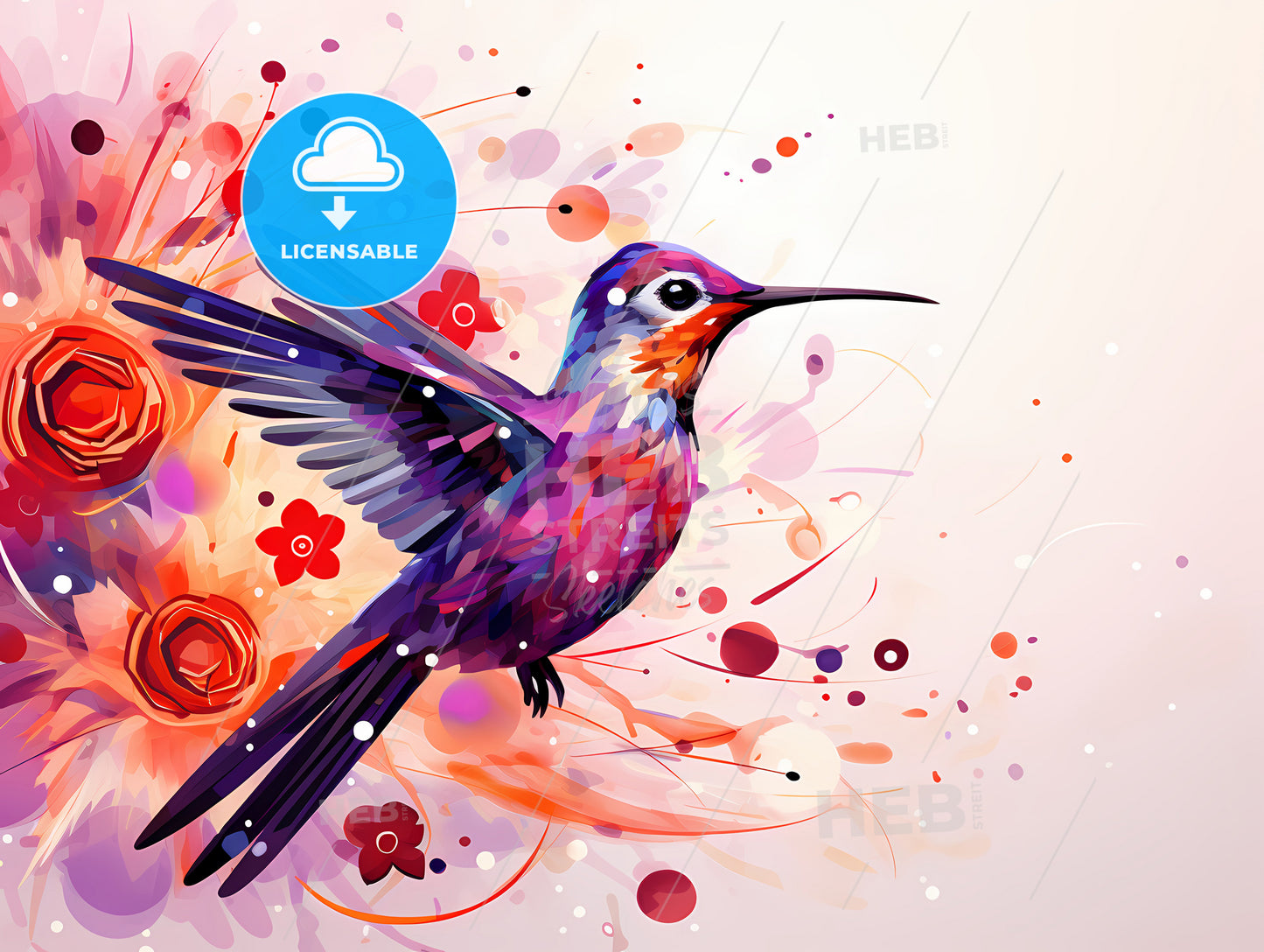 A Colorful Bird Flying In The Air