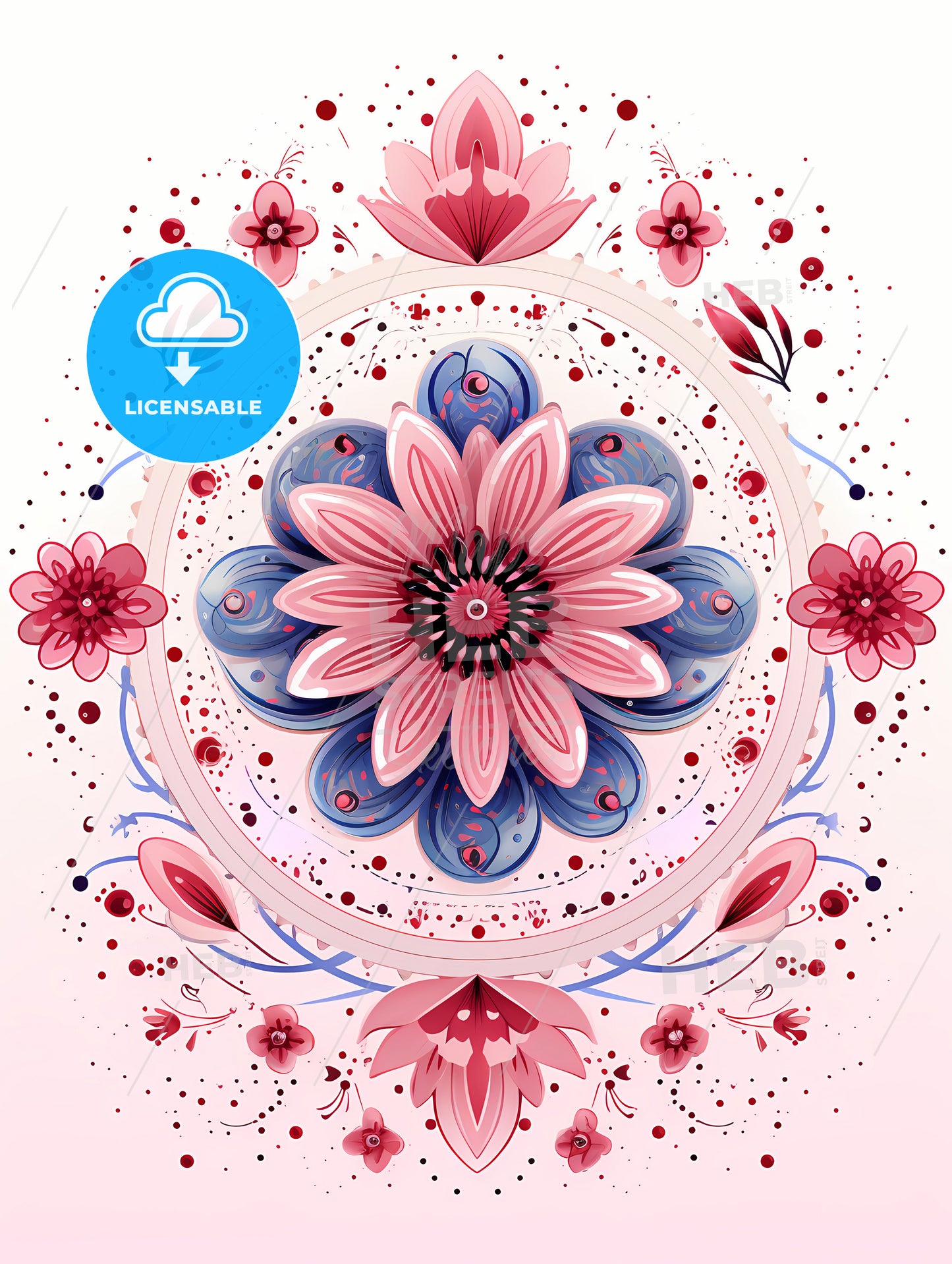 Greetings - A Flower Design On A White Background