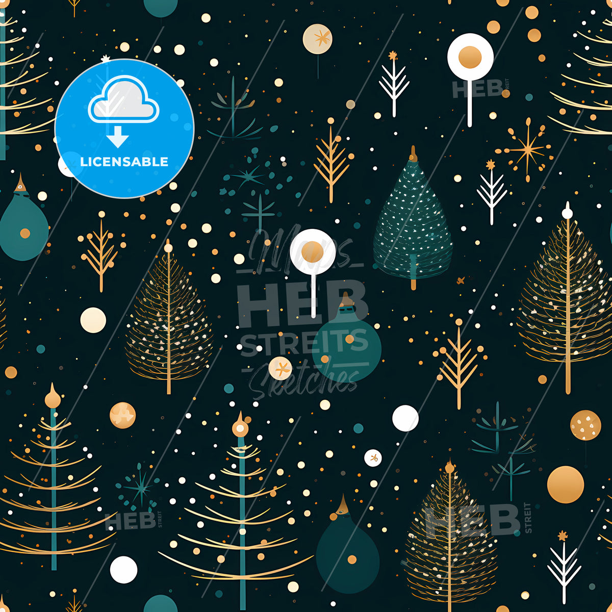 A Pattern Of Trees And Snow