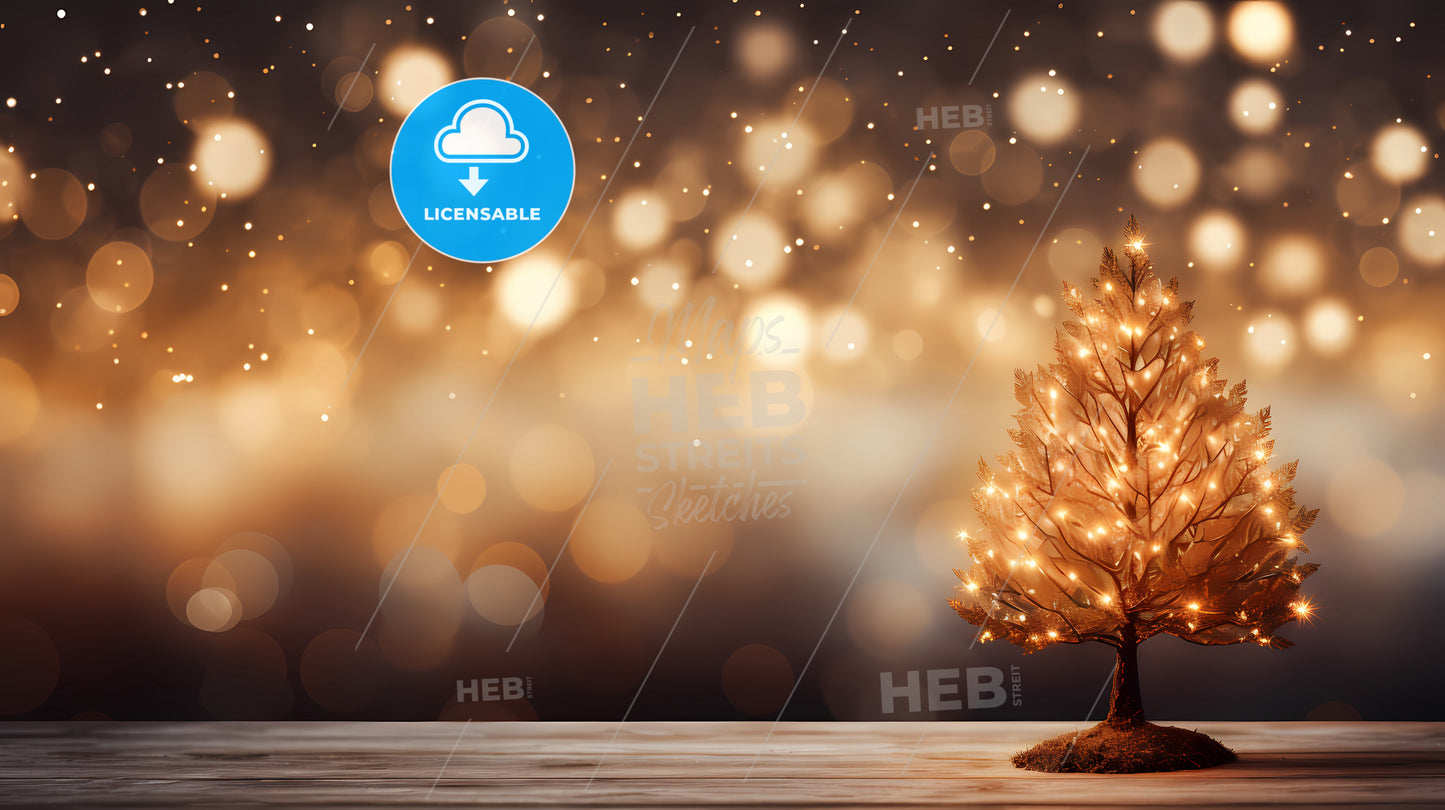 Holiday Greetings - A Tree With Lights On It