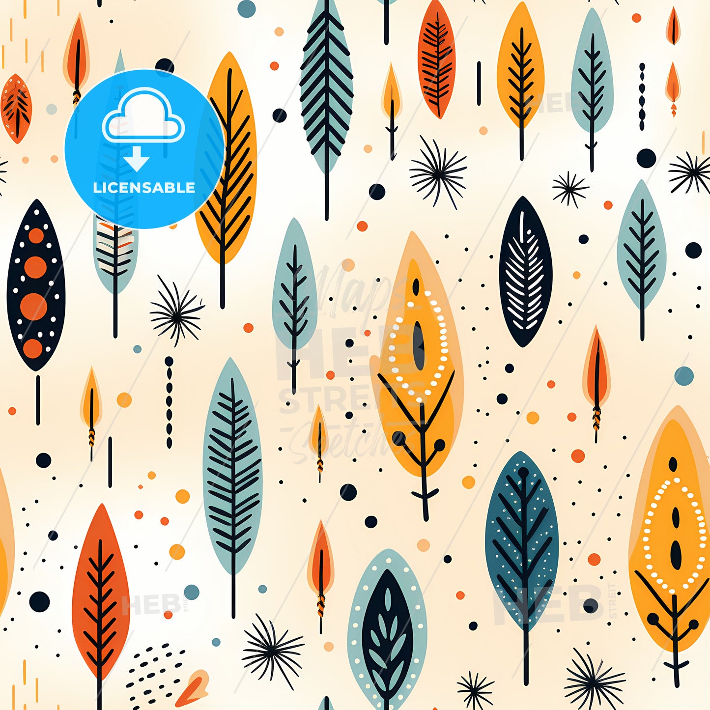 A Pattern Of Colorful Leaves