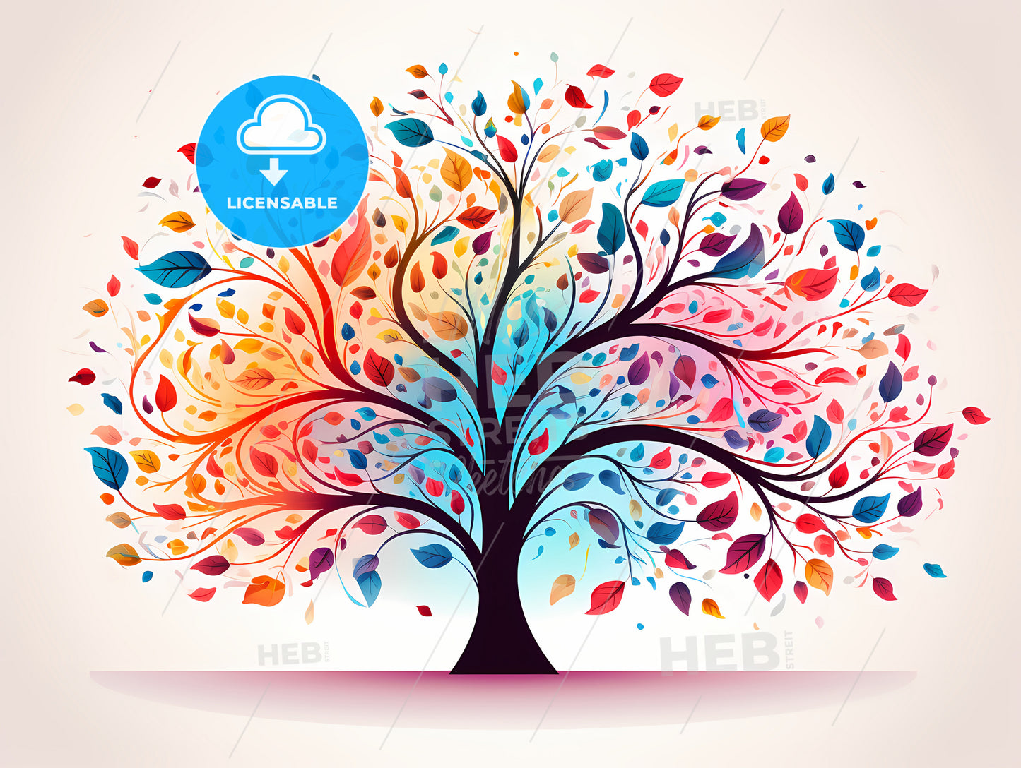 Seasons - A Colorful Tree With Leaves