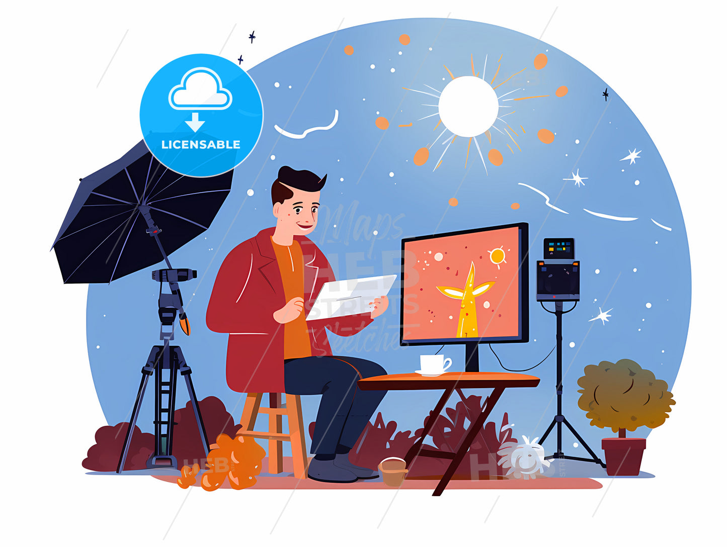 Dracula - A Man Sitting At A Table With A Computer