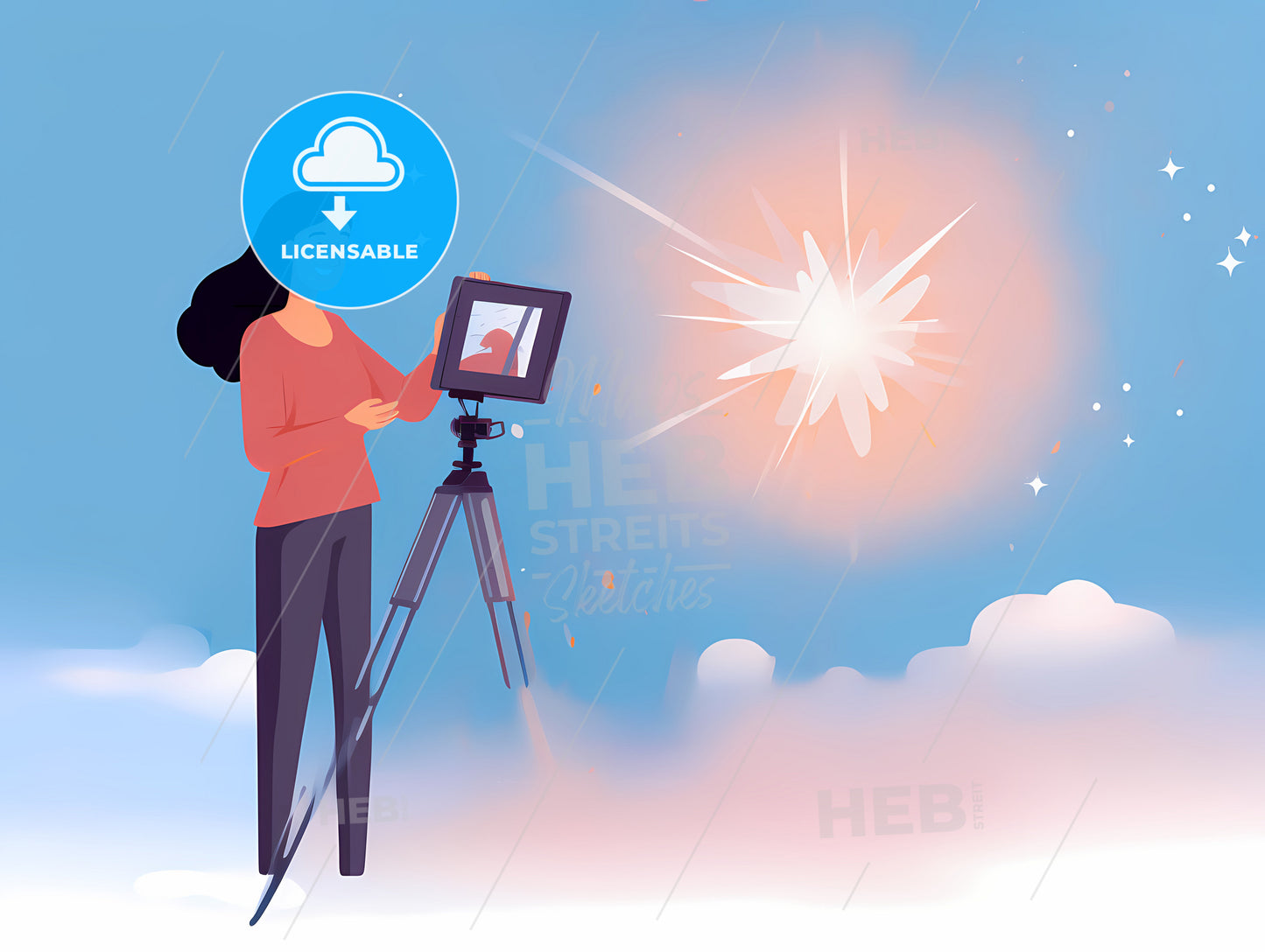 Dracula - A Woman Standing Next To A Camera