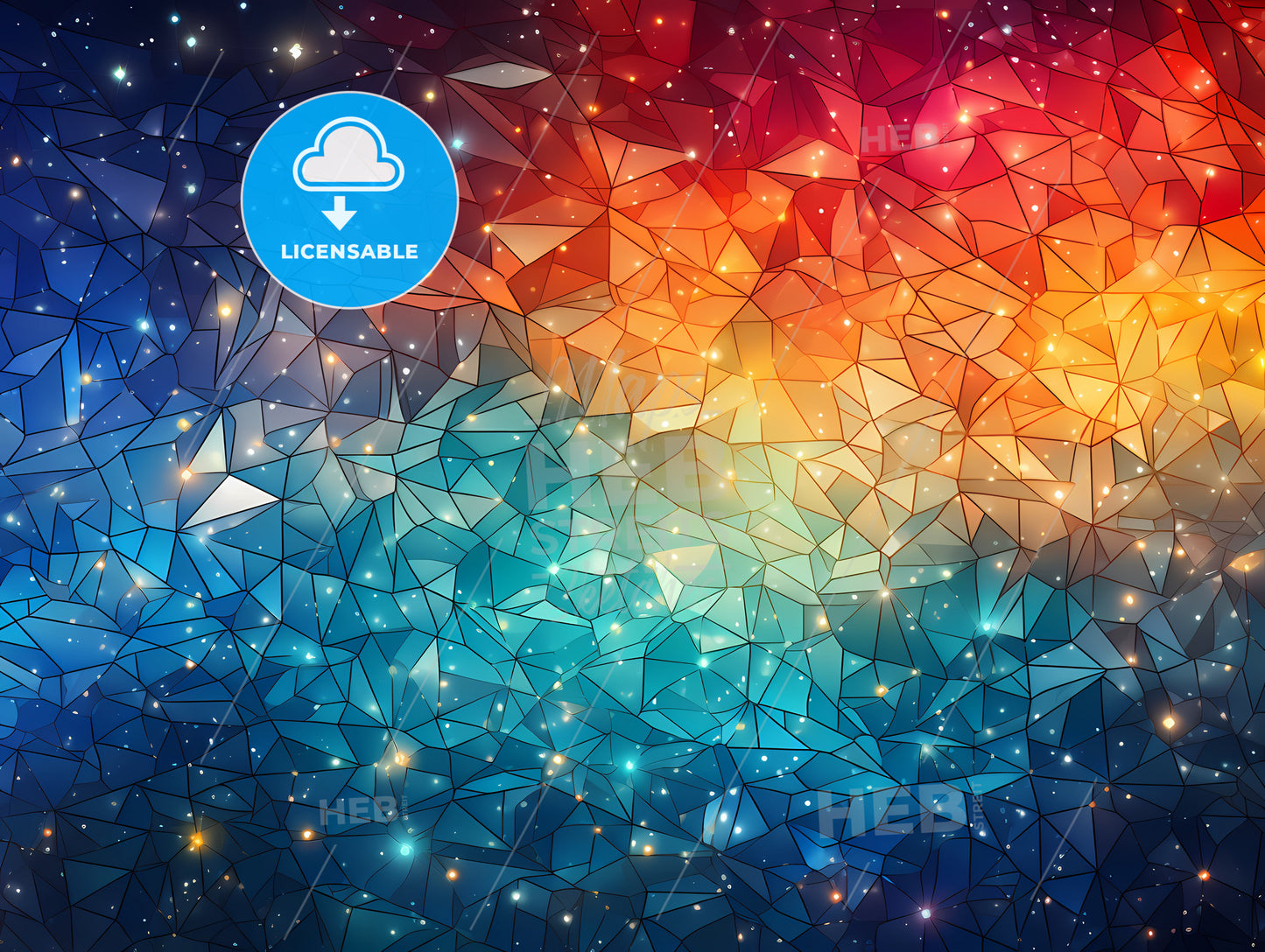 A Colorful Background With Triangles