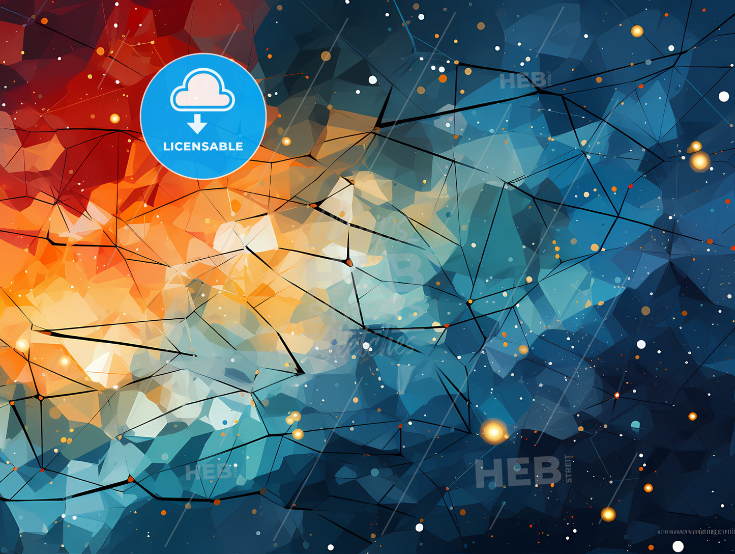 A Colorful Background With Triangles