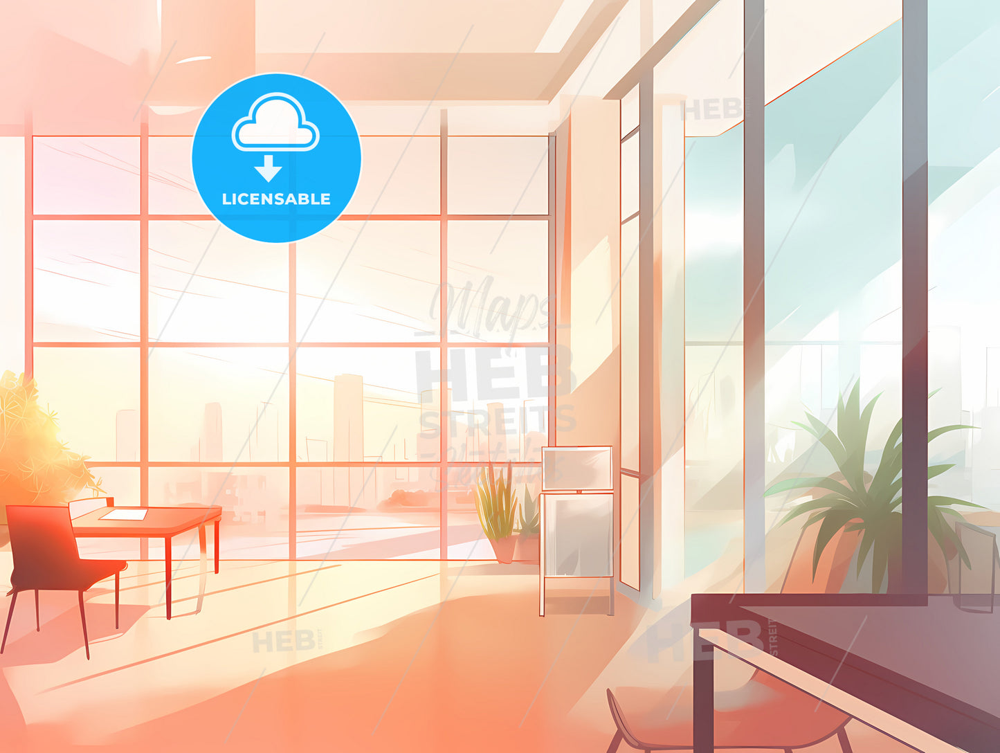 A Room With A Large Window