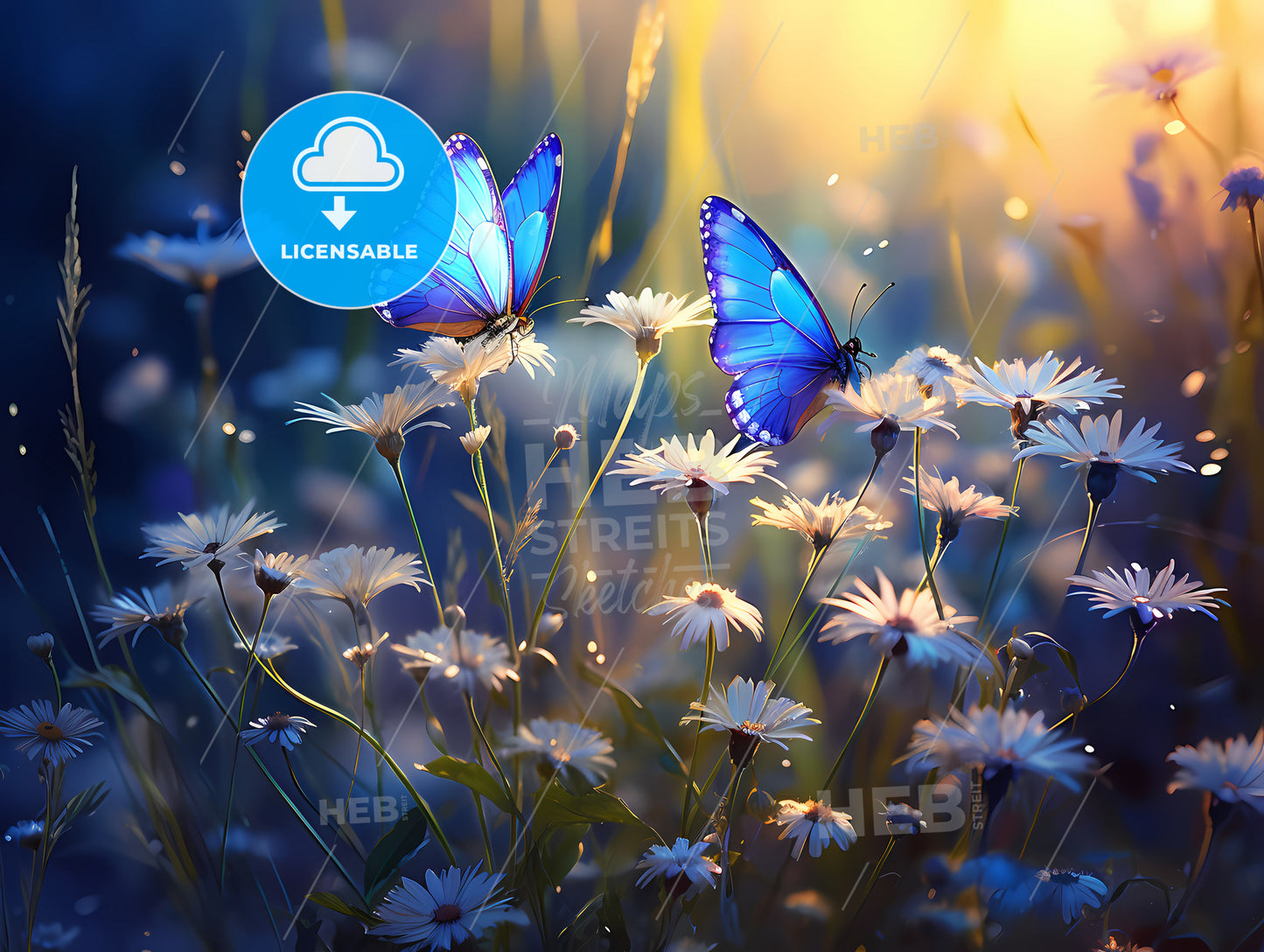 Butterflies On A Flower