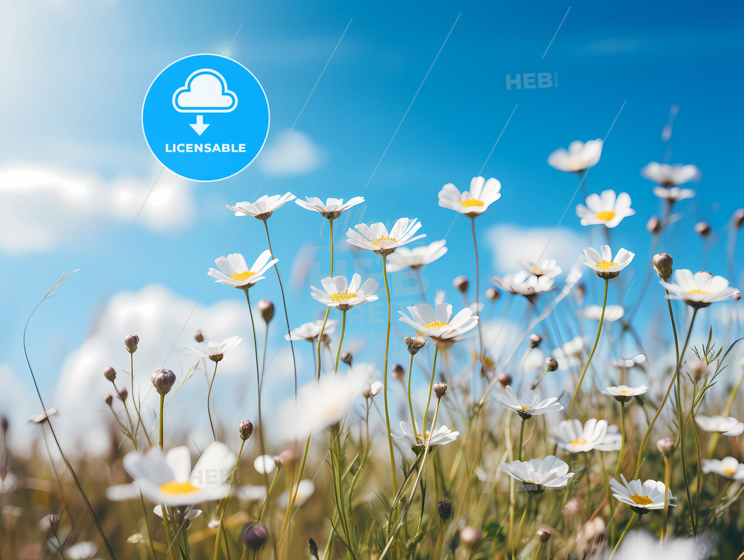 A Field Of White Flowers
