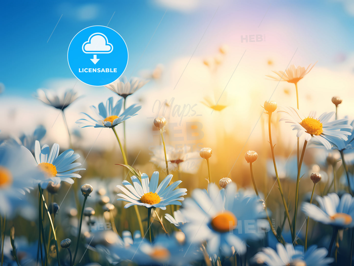 A Field Of White Flowers