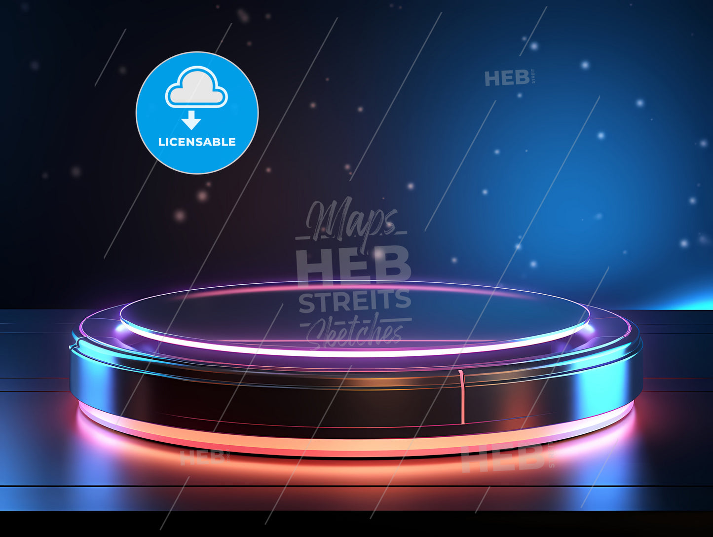 A Round Platform With A Glowing Edge