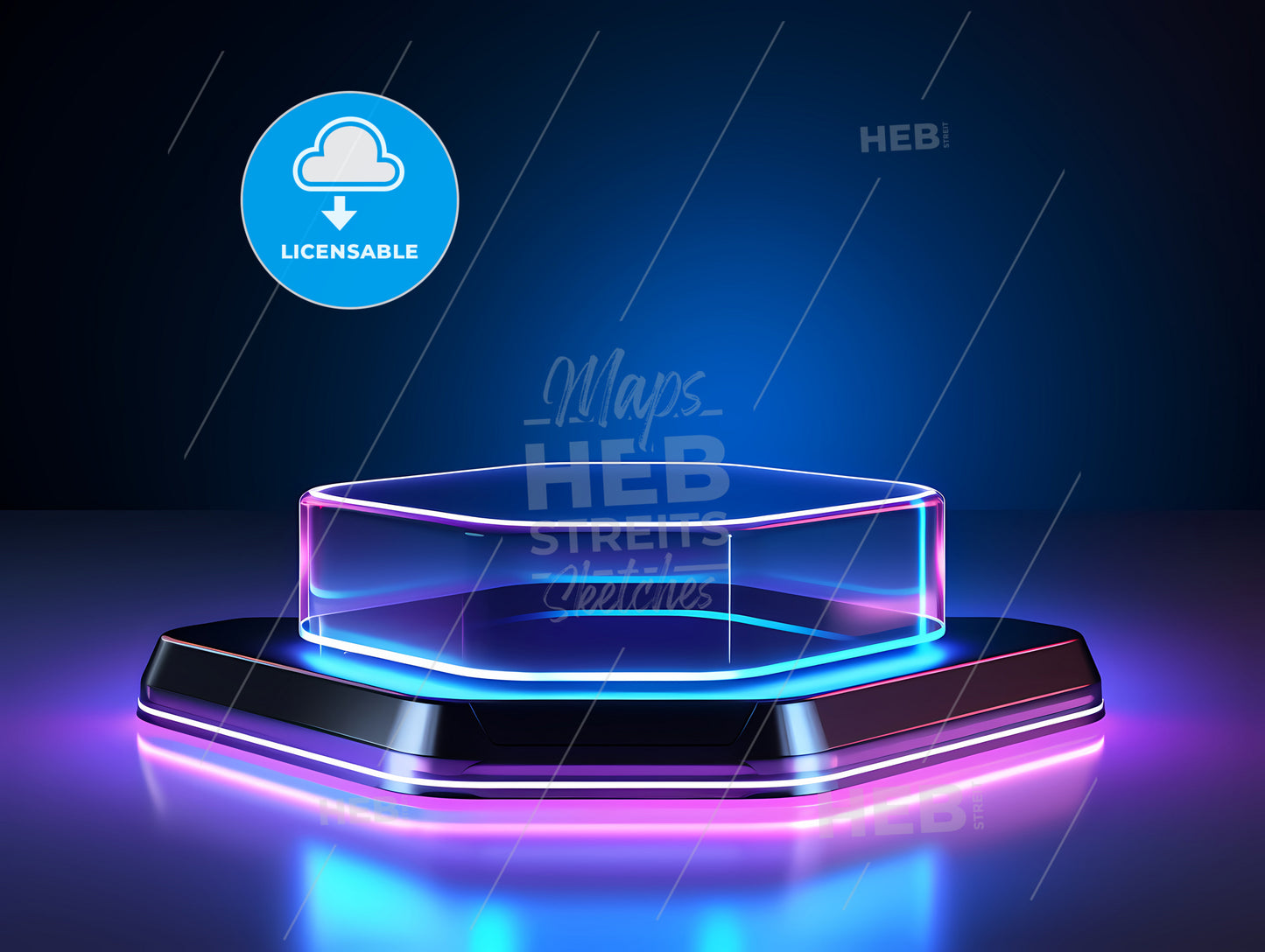 A Glass Display On A Pedestal