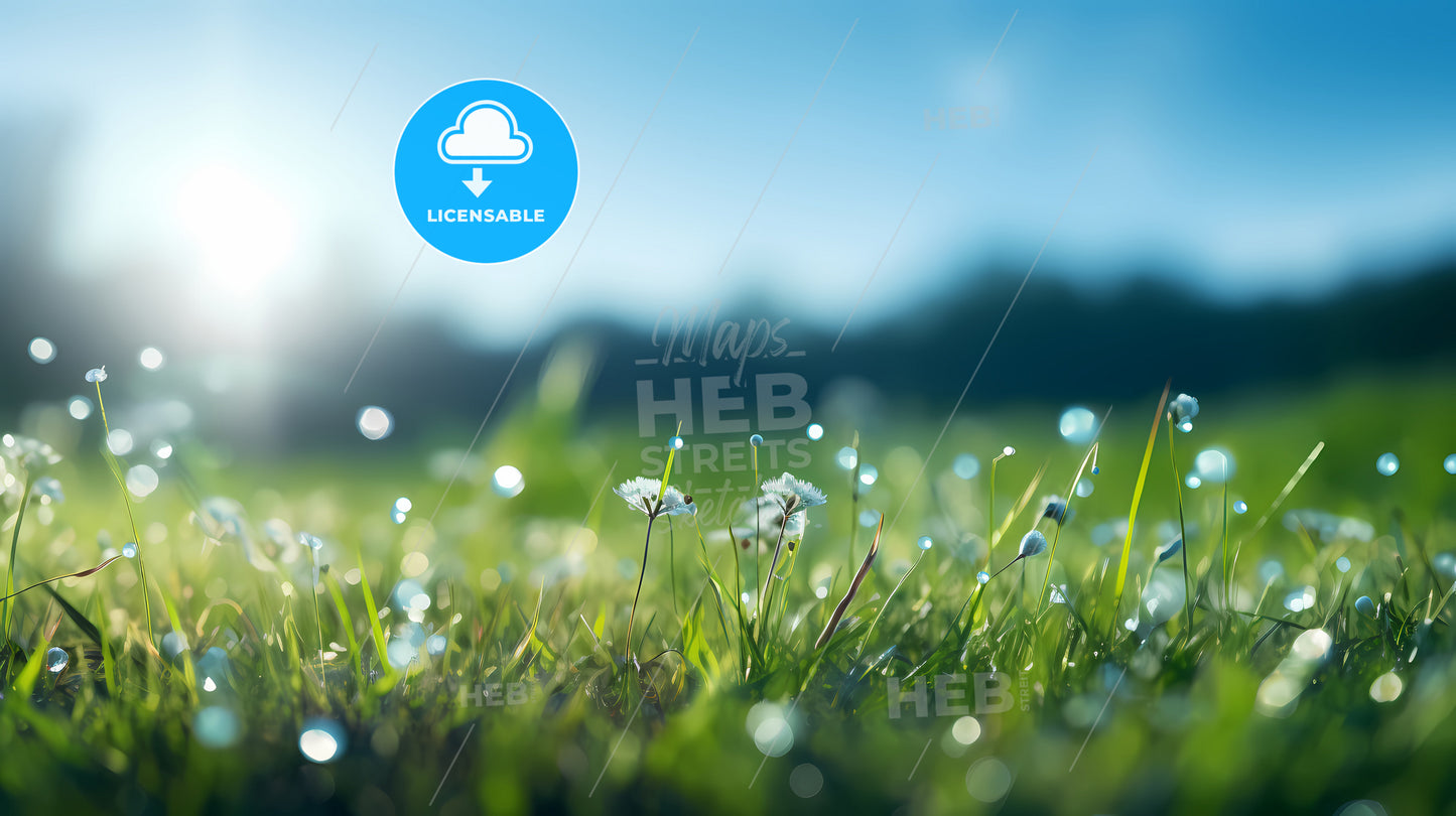 A Close Up Of Grass And Flowers