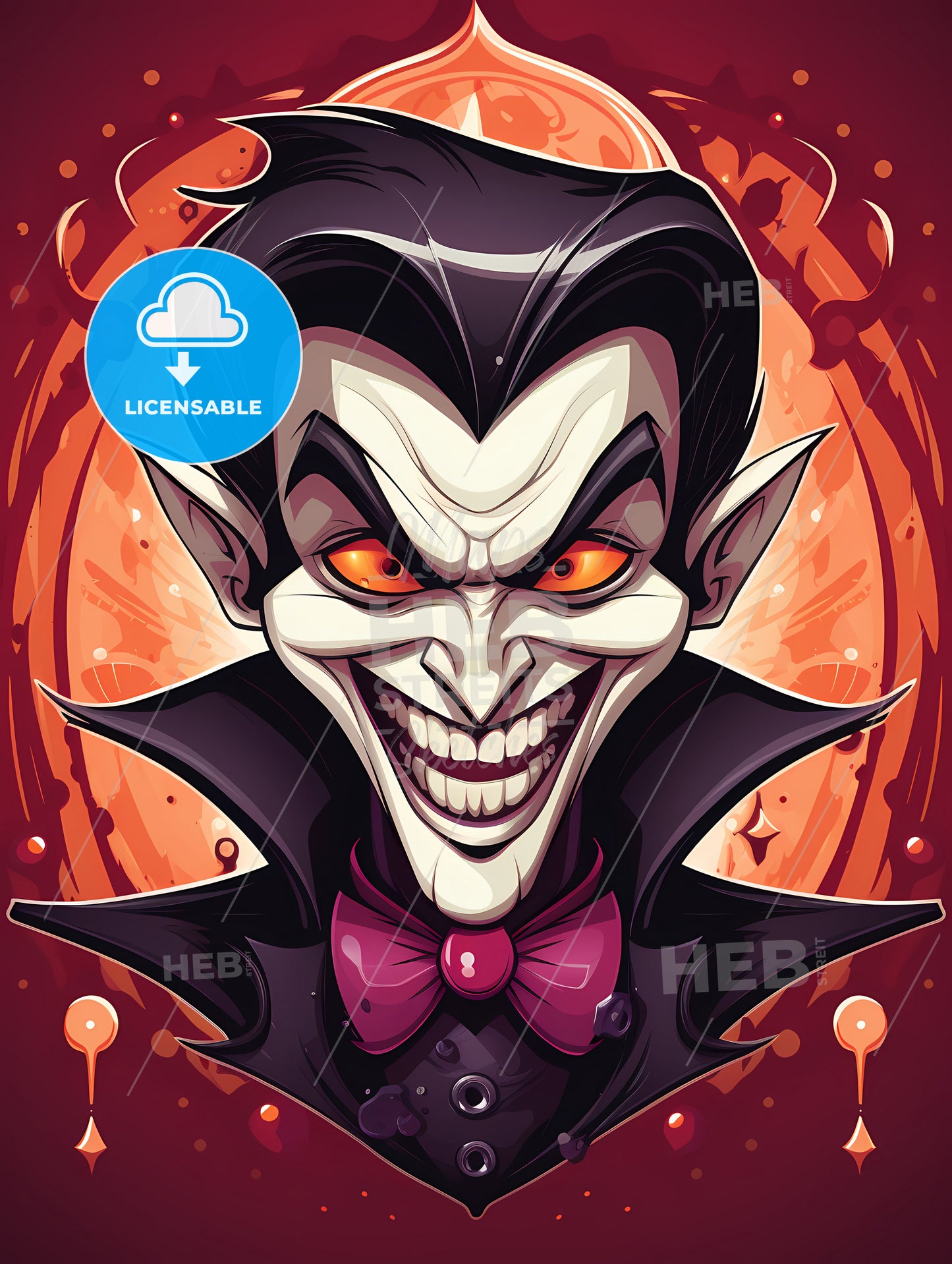 A Cartoon Of A Vampire