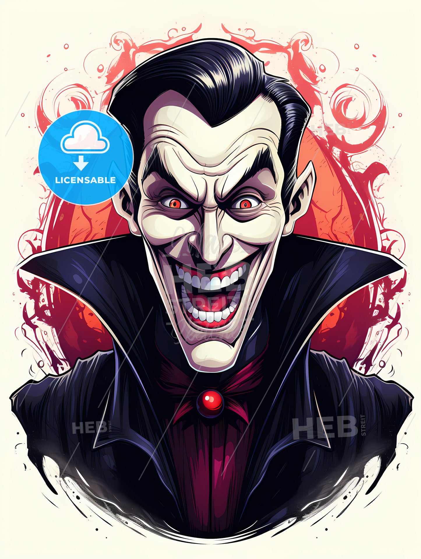 A Cartoon Of A Man With A Large Smile