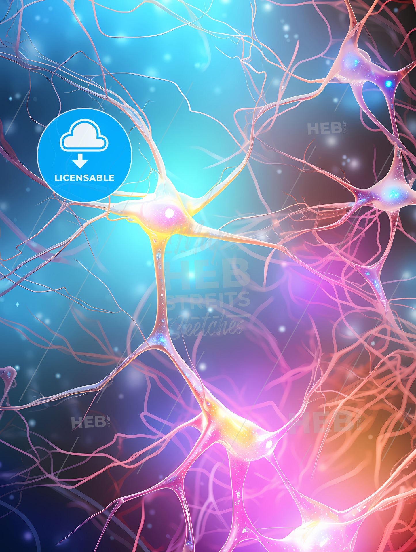 A Close Up Of A Nerve Cell