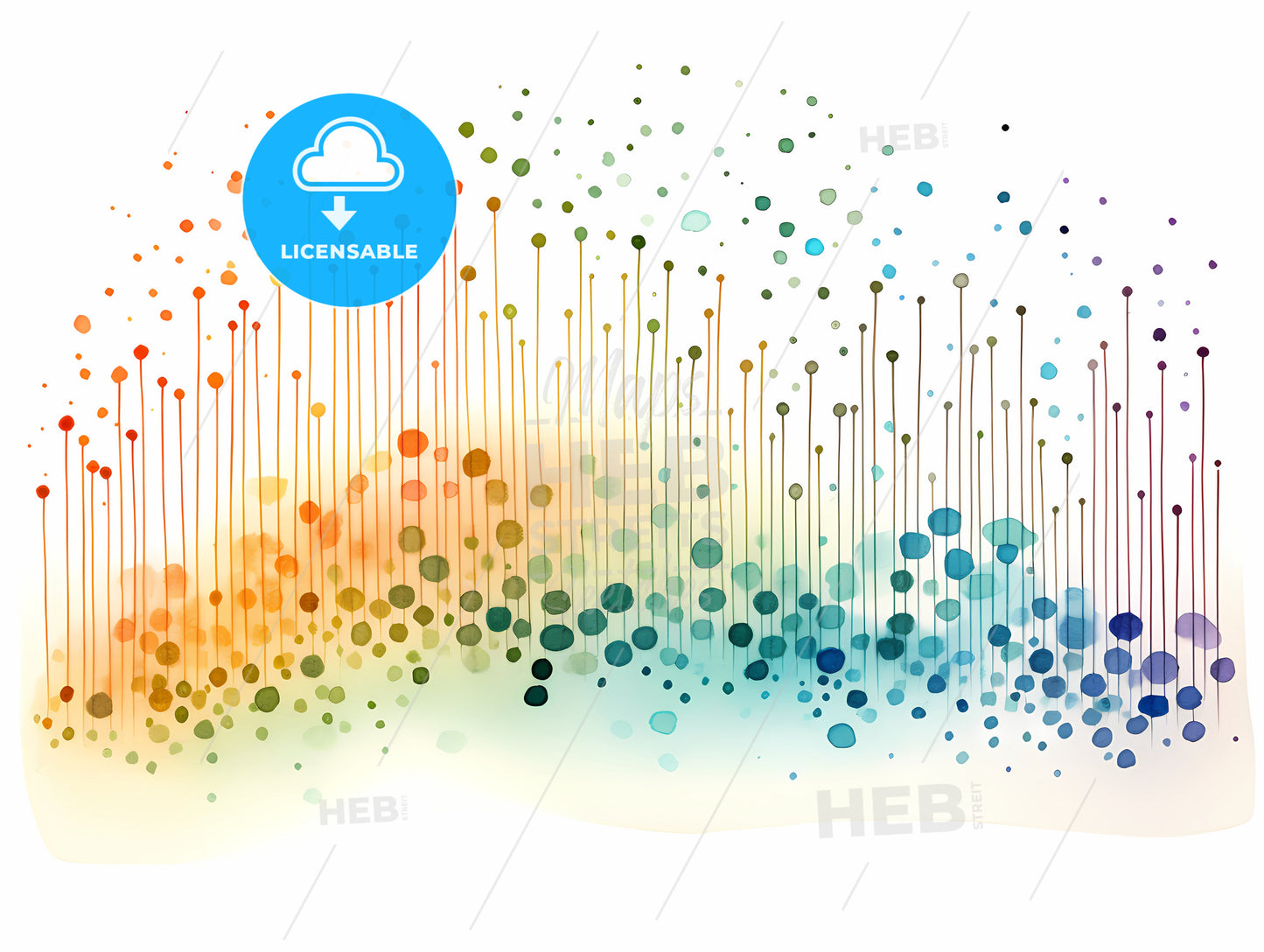 A Rainbow Colored Dots