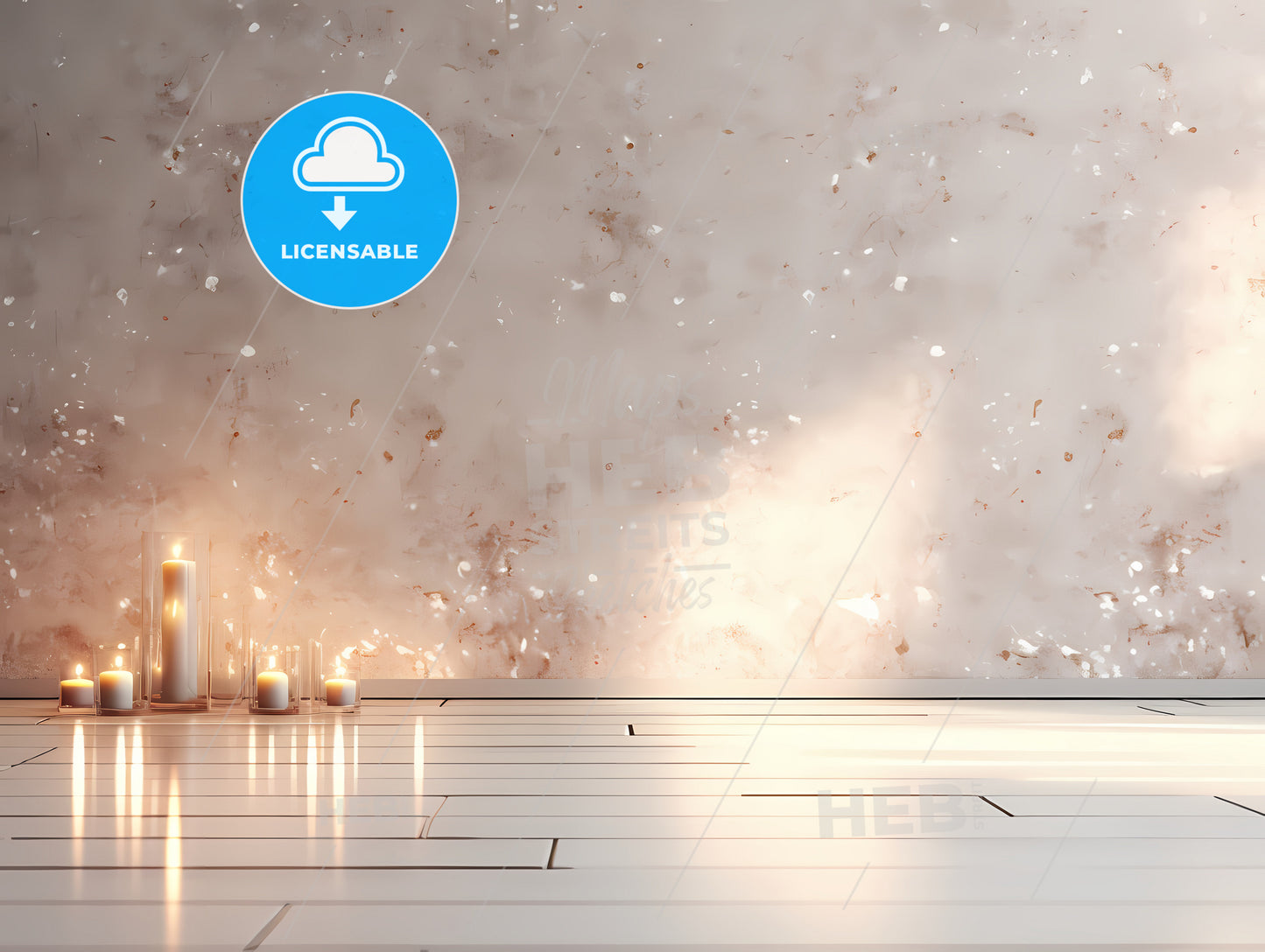 A Group Of Candles On A Floor