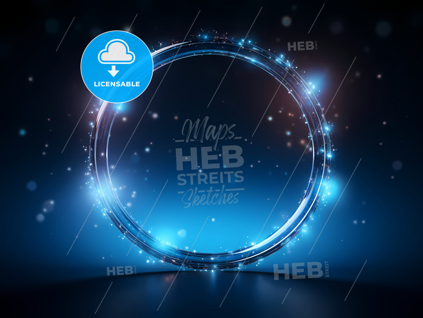 A Circular Object With Lights