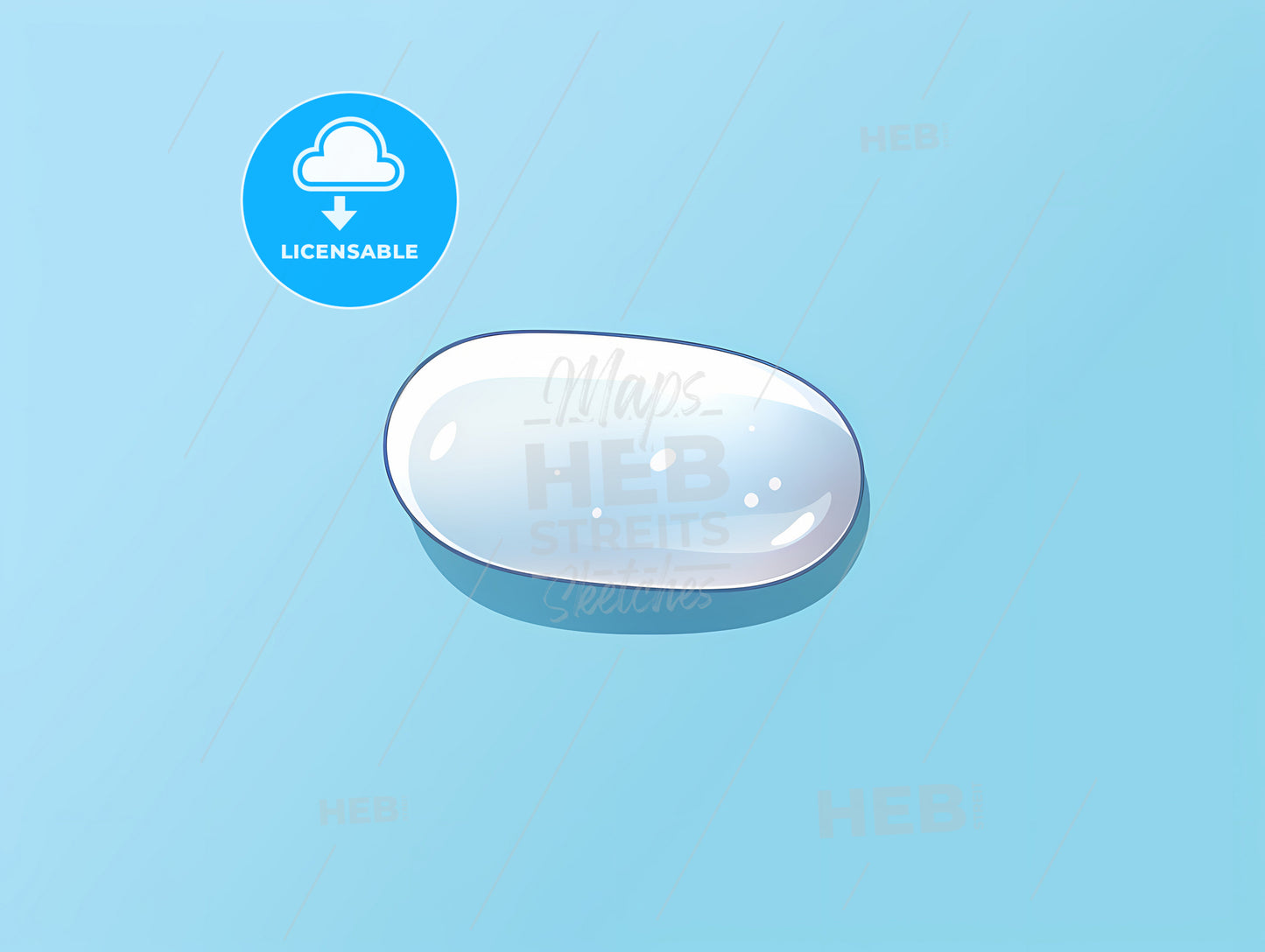 A Water Drop On A Blue Surface