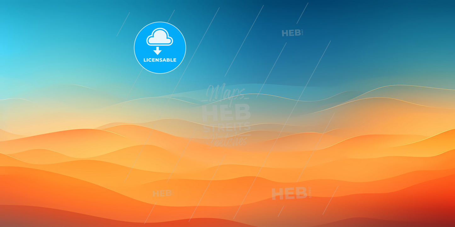 A Blue And Orange Sand Dunes