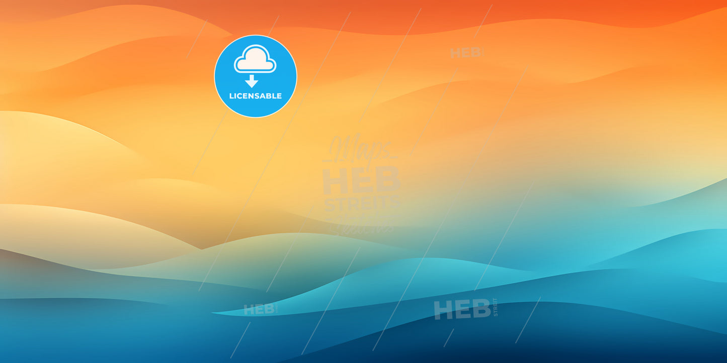 A Blue And Orange Waves