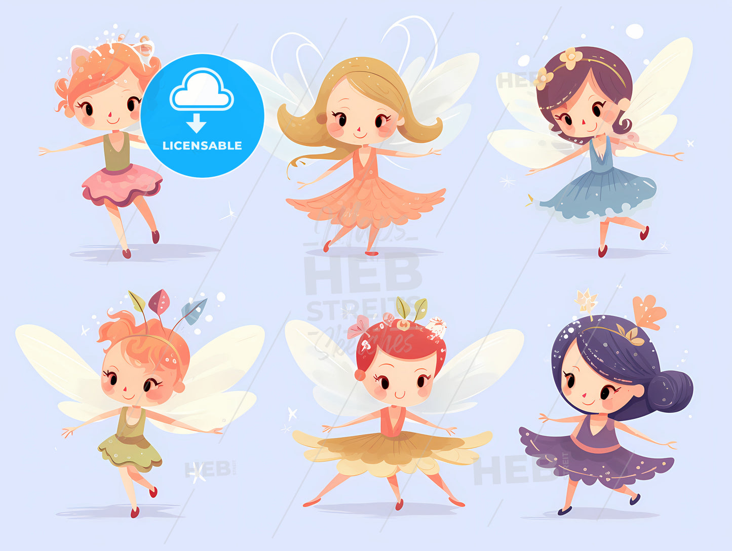 A Group Of Cartoon Fairies