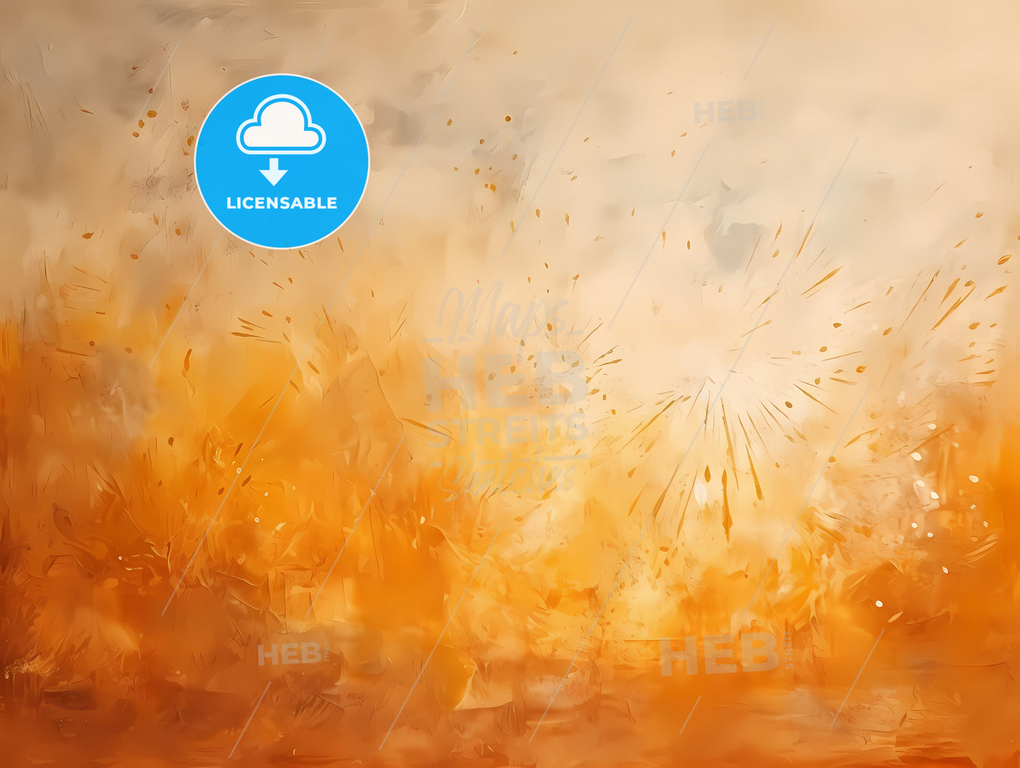 A Painting Of A Firework