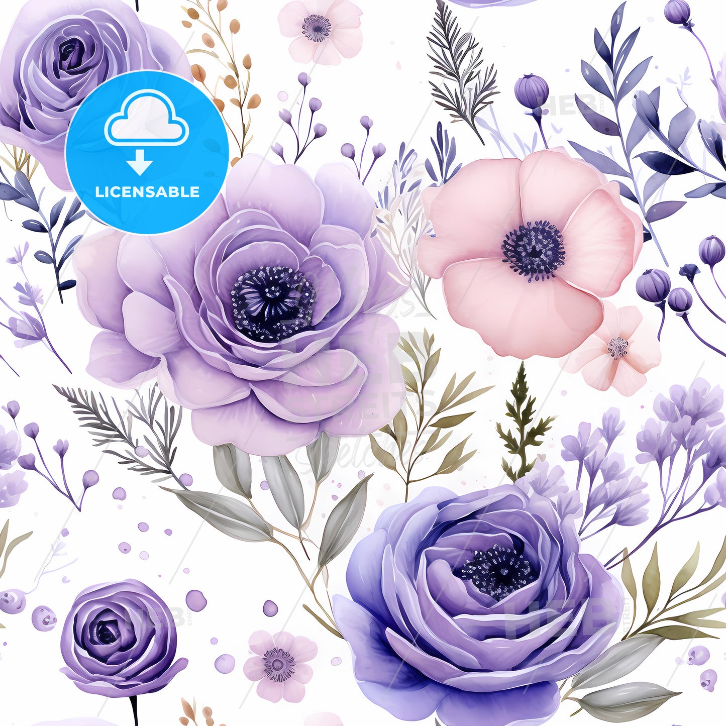 A Purple And Pink Flowers